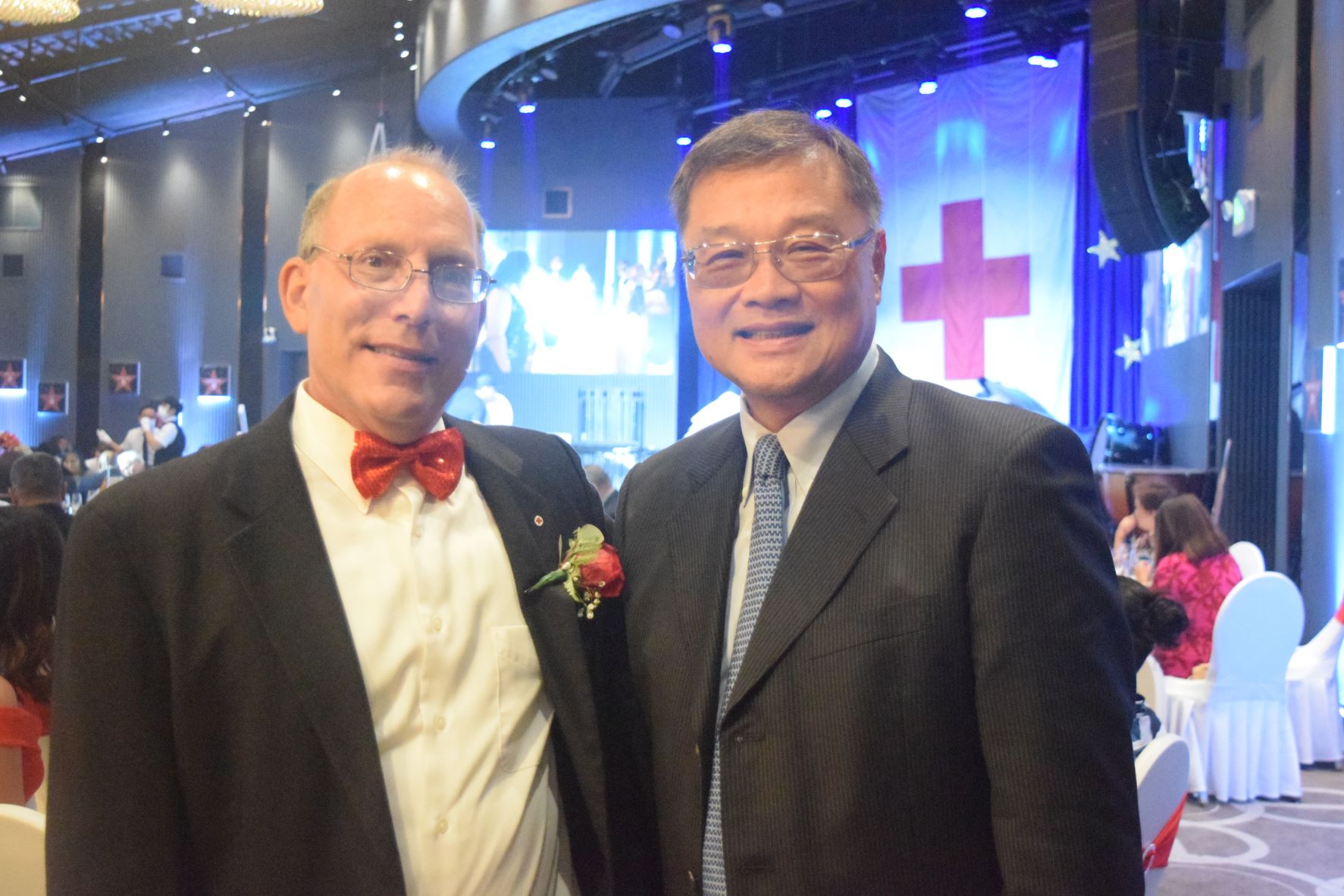 Humanitarian Leadership awardees: American Red Cross-NMI Chapter Executive Director John Hirsh, left, and Tan Holdings CEO and President Jerry Tan.