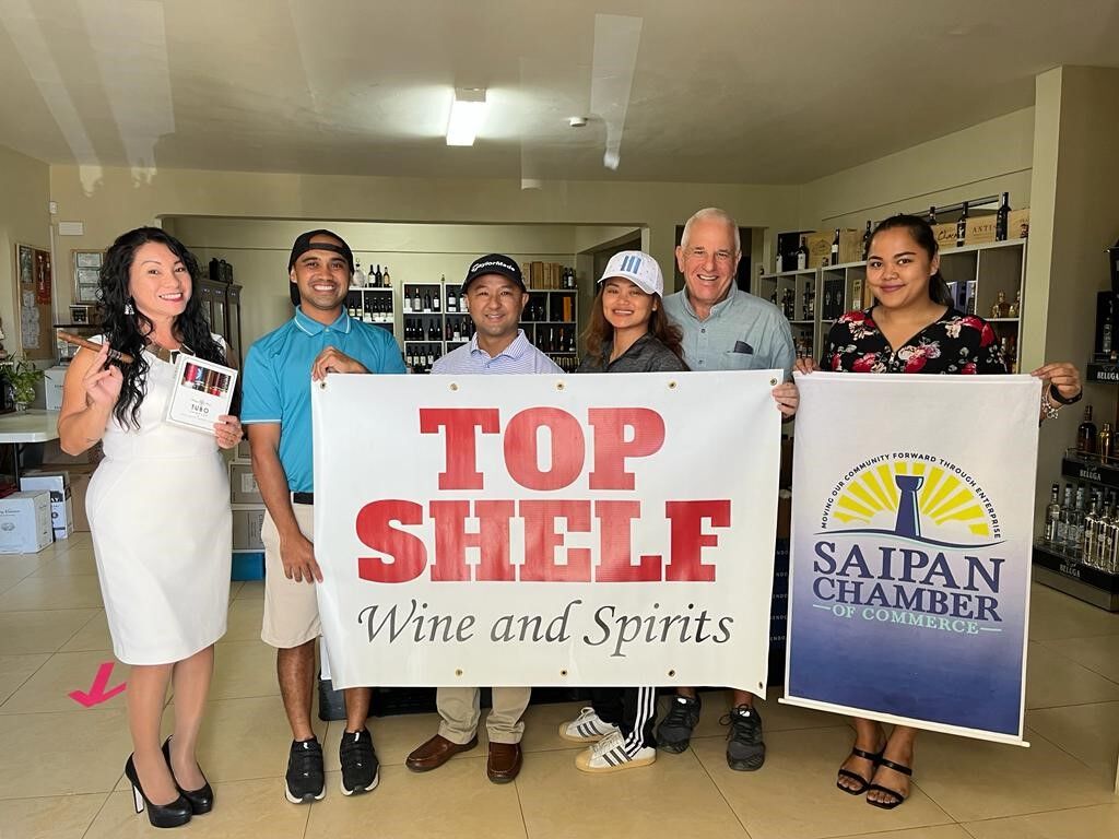 Top Shelf Wine & Spirits and Cigars is an official 2022 Saipan Chamber of Commerce Annual Golf Tournament hole-in-one sponsor.