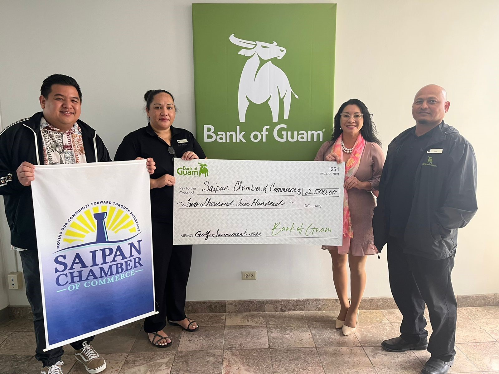 Bank of Guam is an official 2022 Saipan Chamber of Commerce Annual Golf Tournament Gold Sponsor.