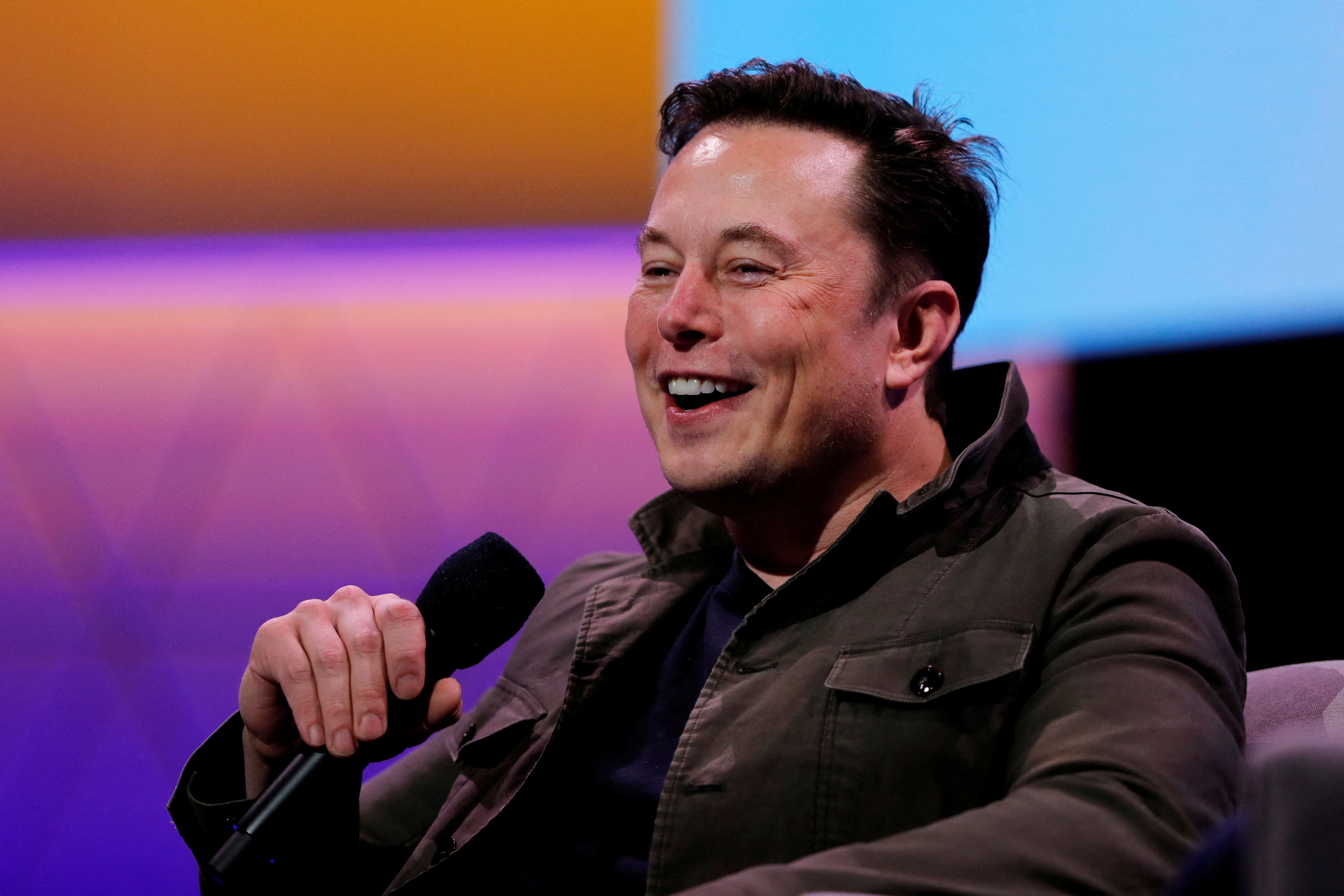 Tesla CEO Elon Musk speaks at the E3 gaming convention in Los Angeles, California on June 13, 2019.