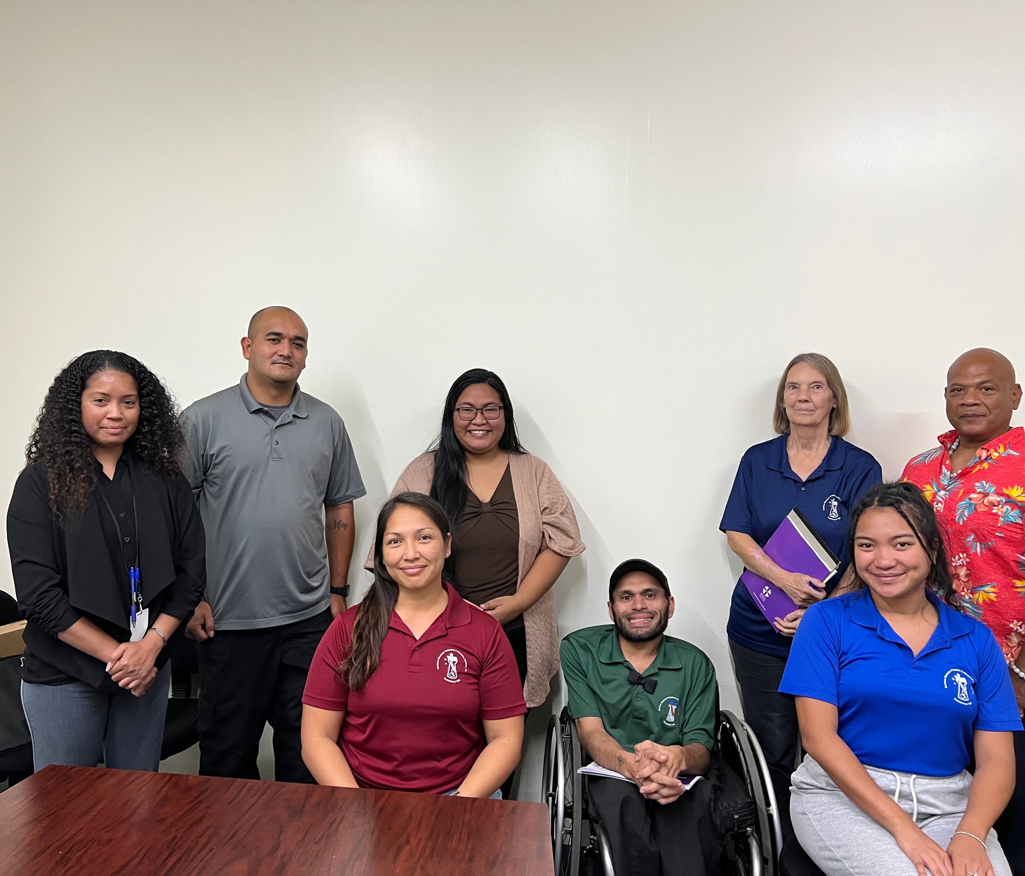 Staff from Northern Marianas Protection and Advocacy Systems Inc. attend the Adult MHFA training on March 23, 2022.