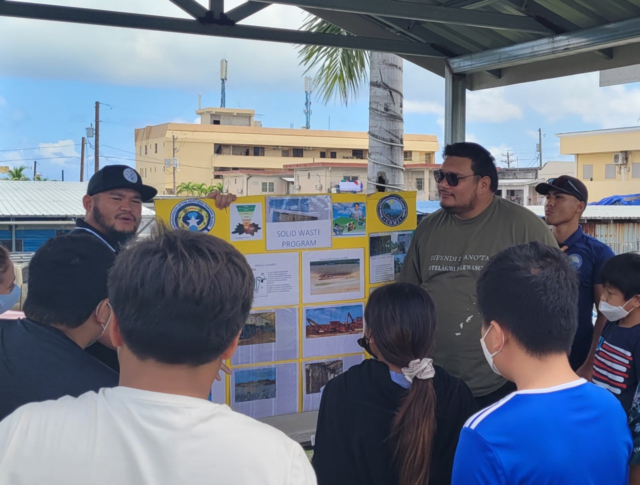 Students learn about the solid waste program.