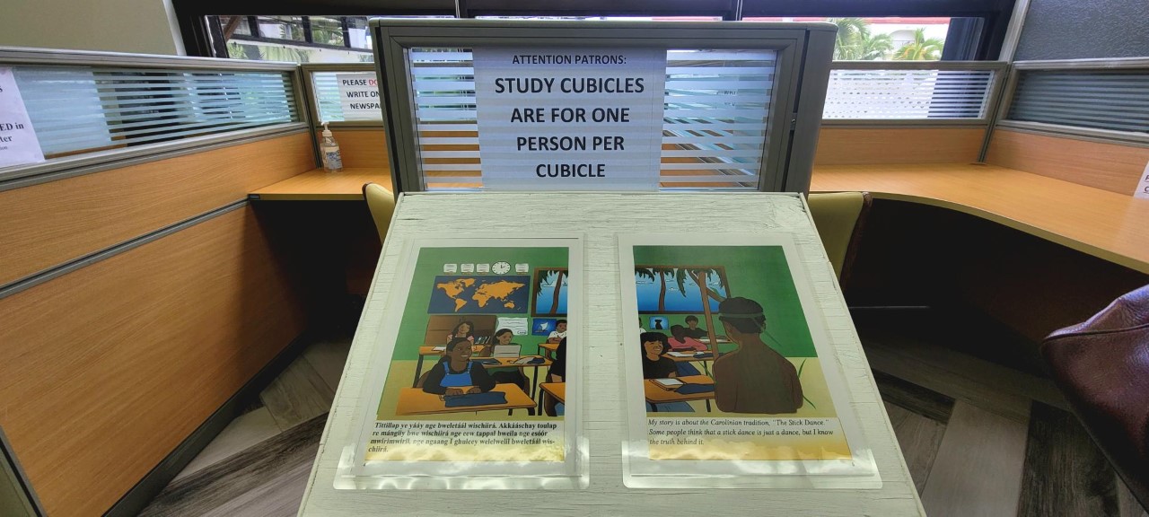Study cubicles are offered for individuals.