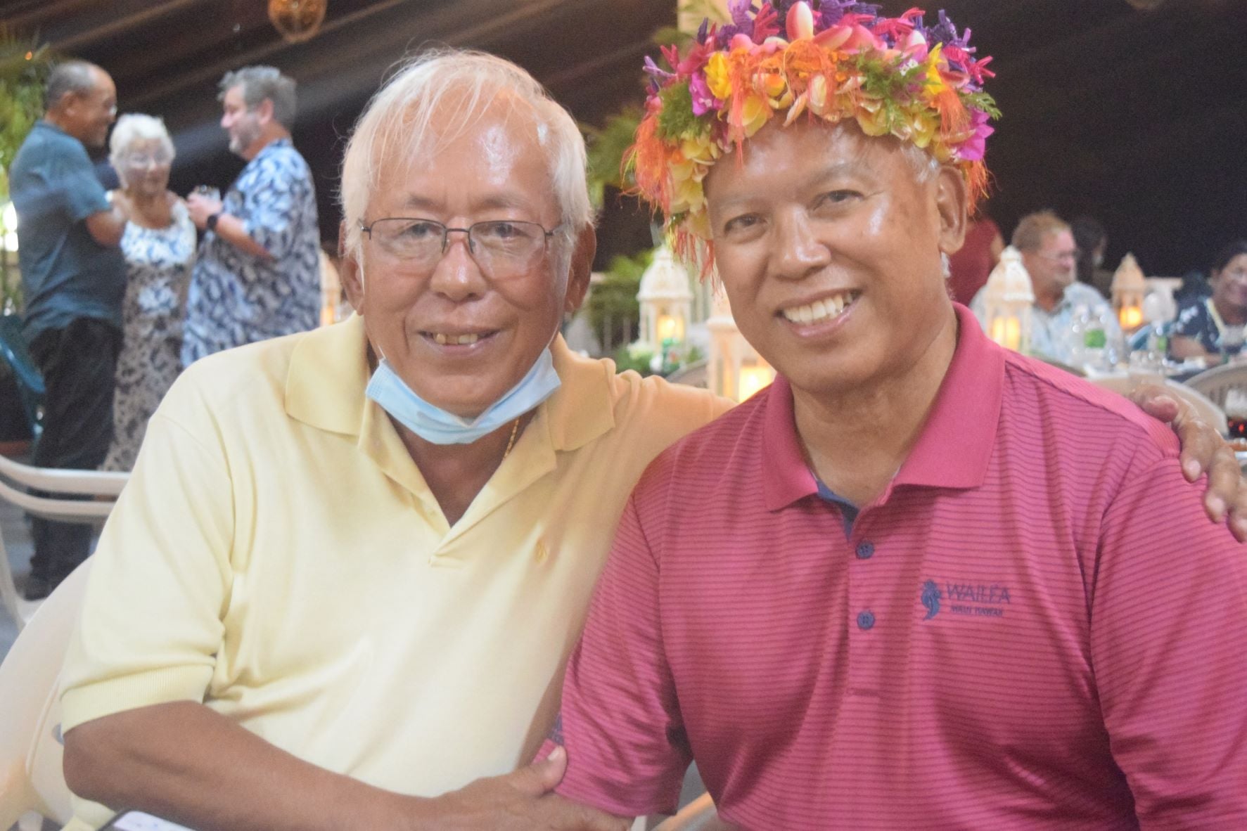 McDonald's Saipan-Guam President Jose Ayuyu Sr. with former Sen. Pete P. Reyes.
