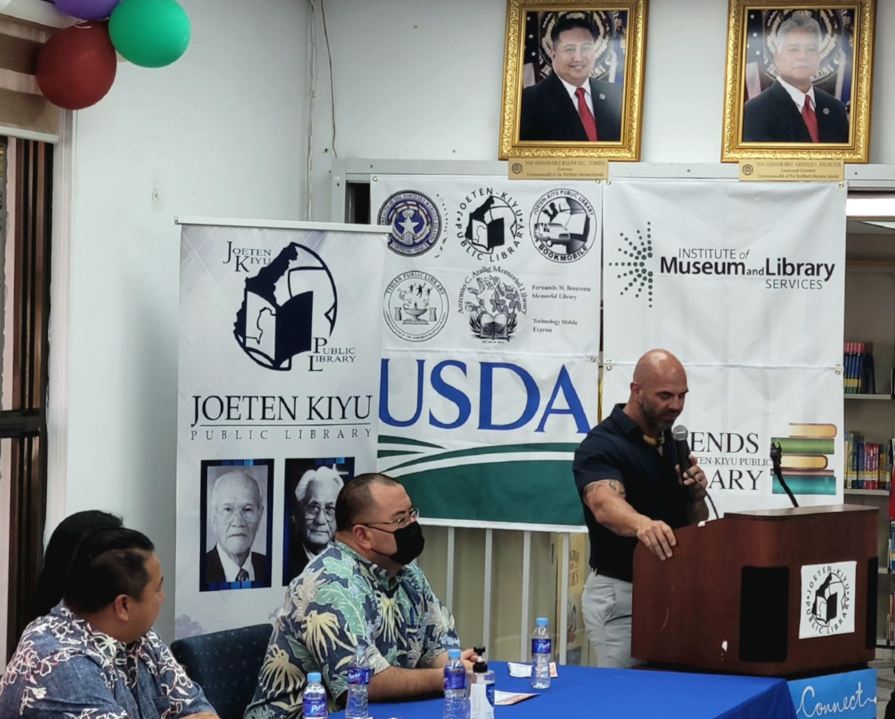 Latte Built owner Derek Cutting delivers his remarks.