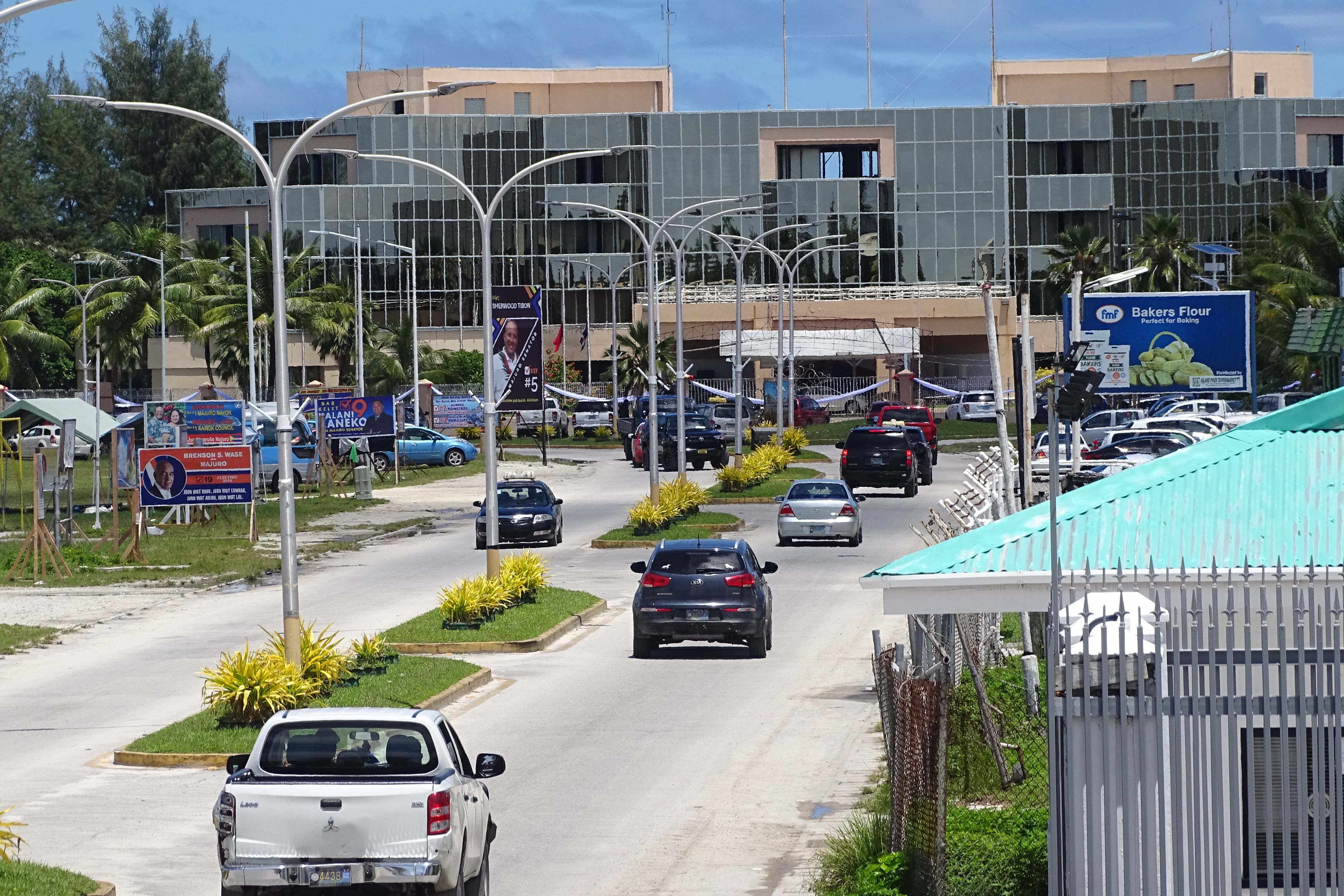 The Marshall Islands has seen prices skyrocket across the board, with fuel hitting $7 per gallon this past week for the first time ever. Pictured: Downtown Majuro in a 2019 file photo.
