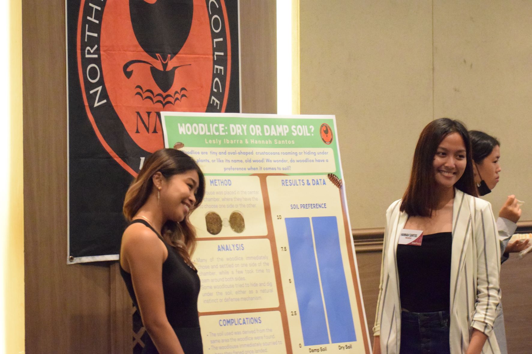 NMC students Lesly Ibarra and Hannah Santos’ presentation is about woodlice.