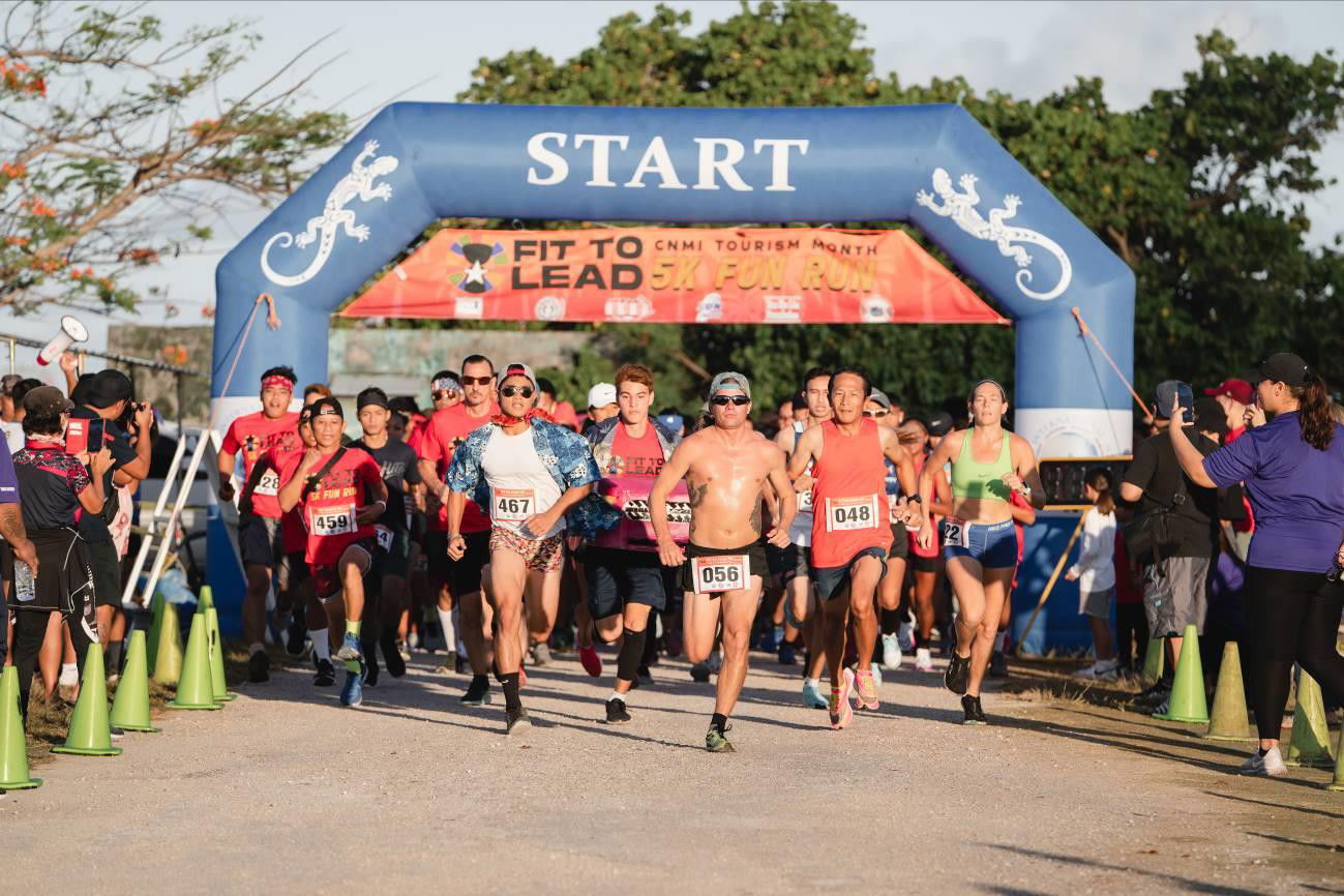 Participants start the Fit-to-Lead Marianas Tourism Month Fun Run on May 14, 2022,  in Garapan, Saipan. The event was organized by the Marianas  Visitors  Authority in collaboration with the Office of the Governor. 