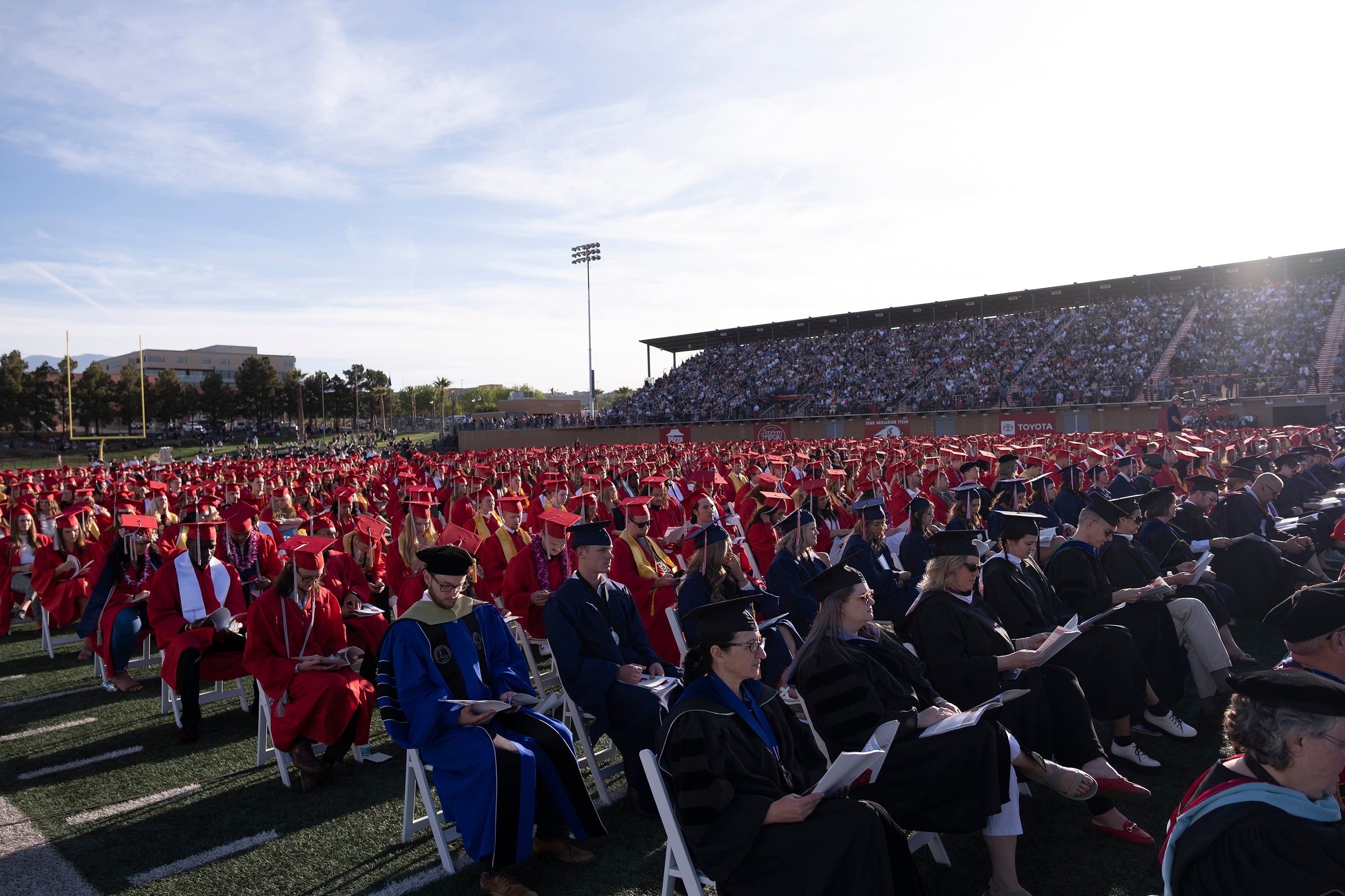 Dixie State University graduates participate in the institution's 111th Commencement Ceremony on May 6 on the DSU campus.