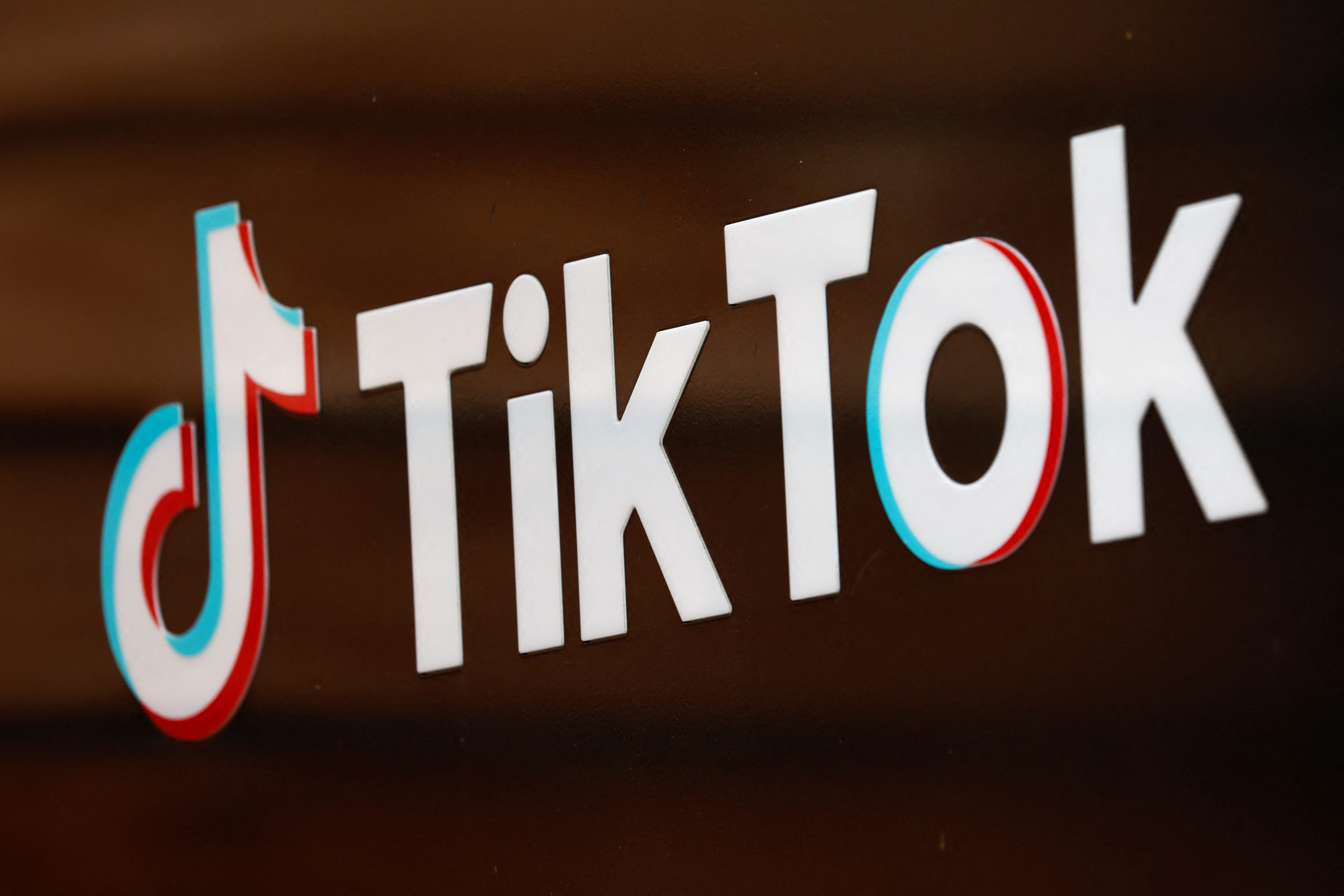 The TikTok logo is pictured outside the company's U.S. head office in Culver City, California on Sept. 15, 2020.