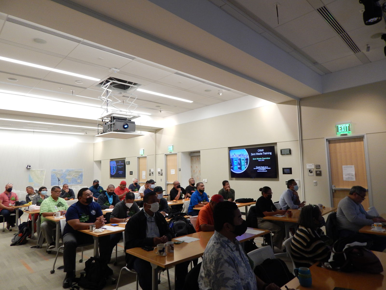 A CNMI delegation comprising several government agency heads, their teams, and elected officials attend classroom-style training sessions at the U.S. Environmental Protection Agency Region 9 office during Days 1 and 2 of the Zero Waste training in San Francisco, California. The training, which ran from May 2 to 5, was facilitated by EPA Region 9.