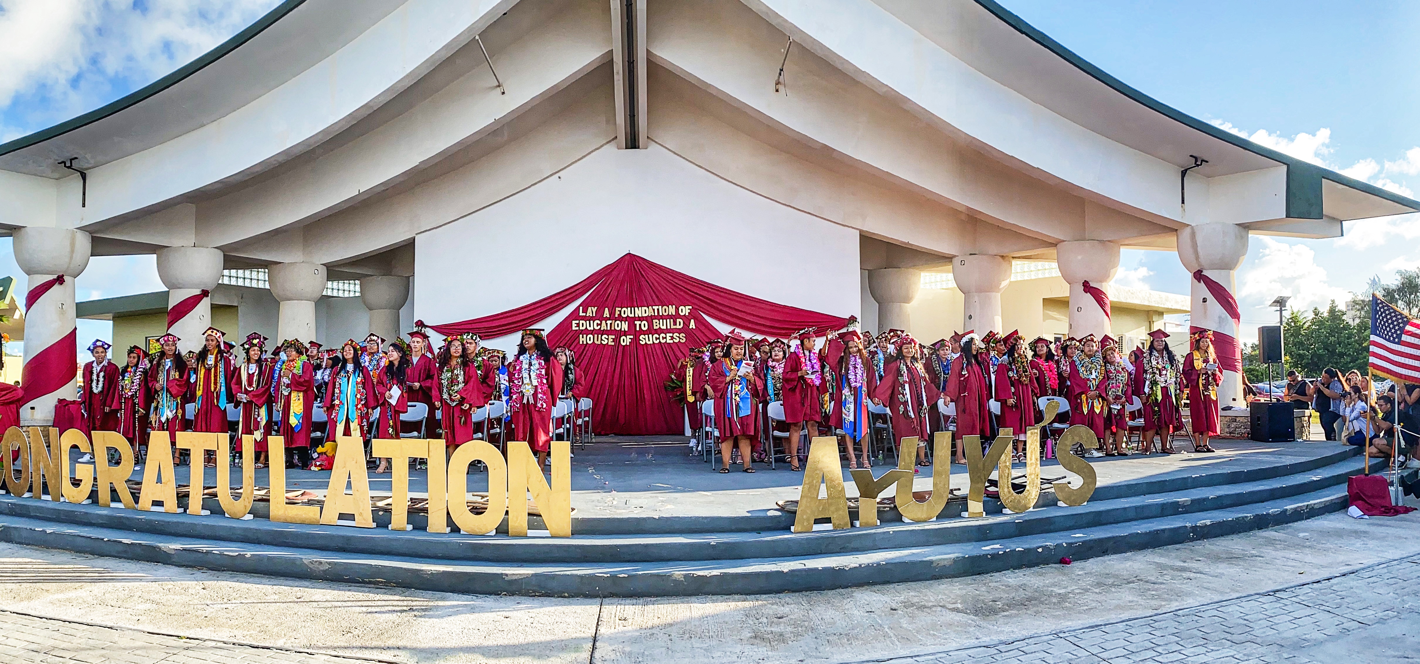 The Class of 2022 sings the Kagman High School hymn.