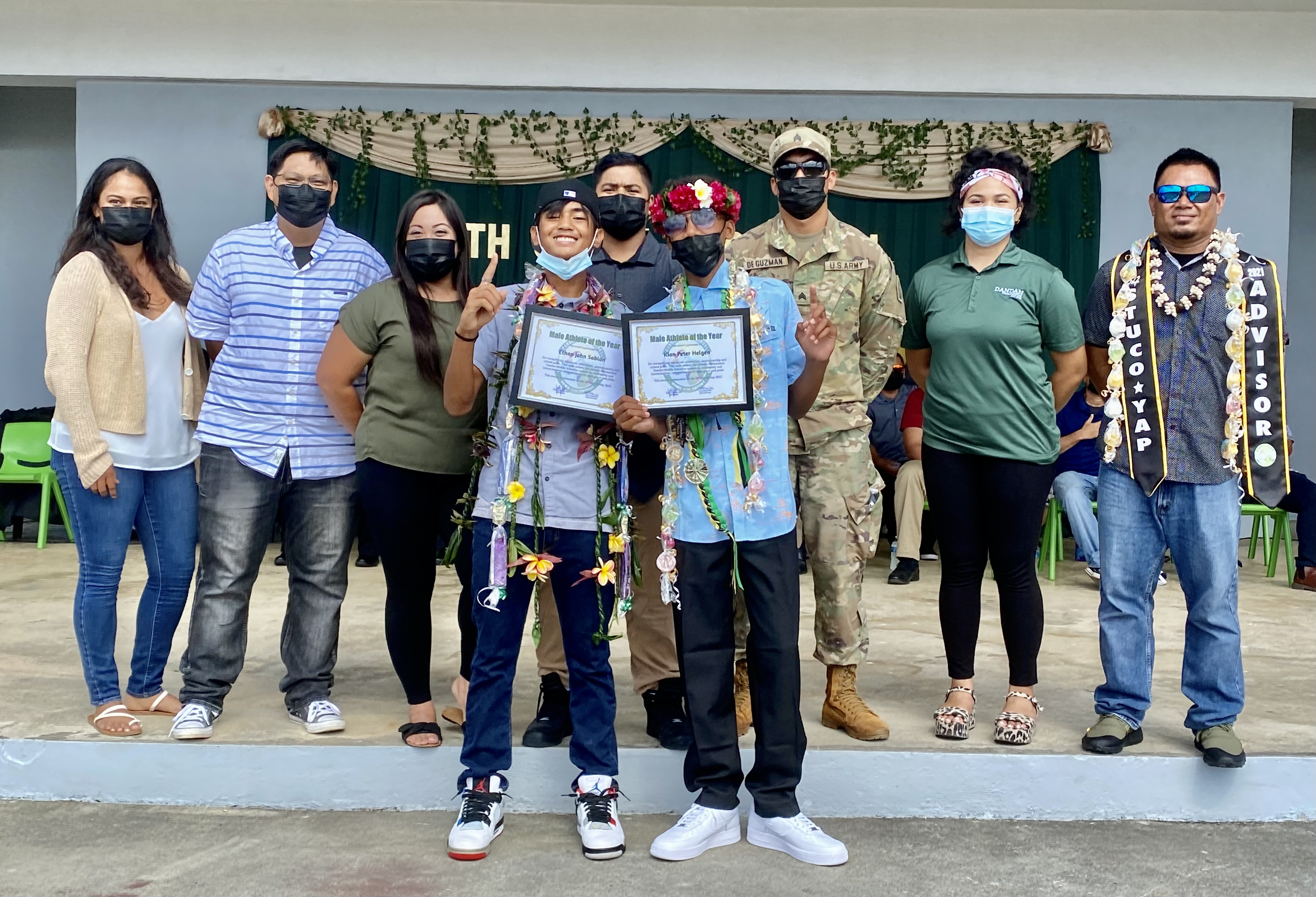 Ethan John Sablan and Kian Peter Helgen are the Male Athletes of the Year.