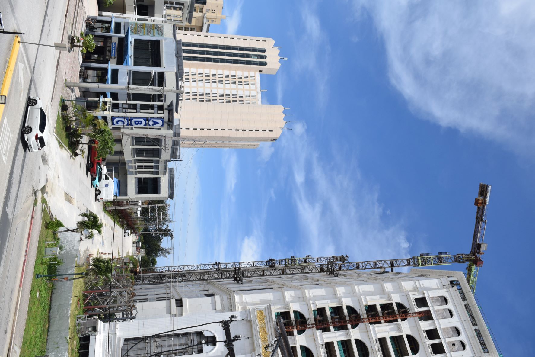 The Kase Building is across from the Imperial Pacific International construction site.