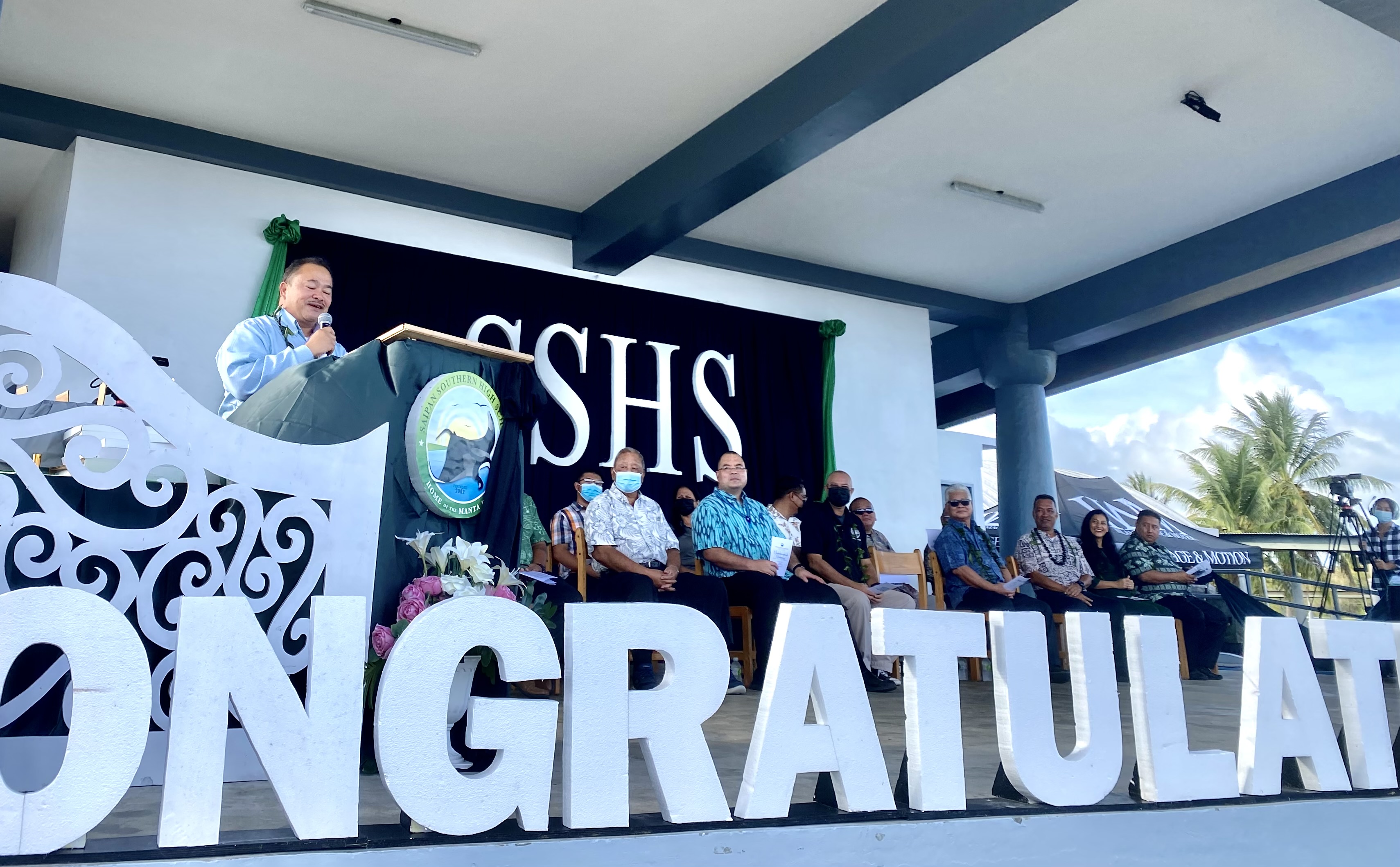 Commissioner of Education Dr. Alfred B. Ada delivers his congratulatory remarks.