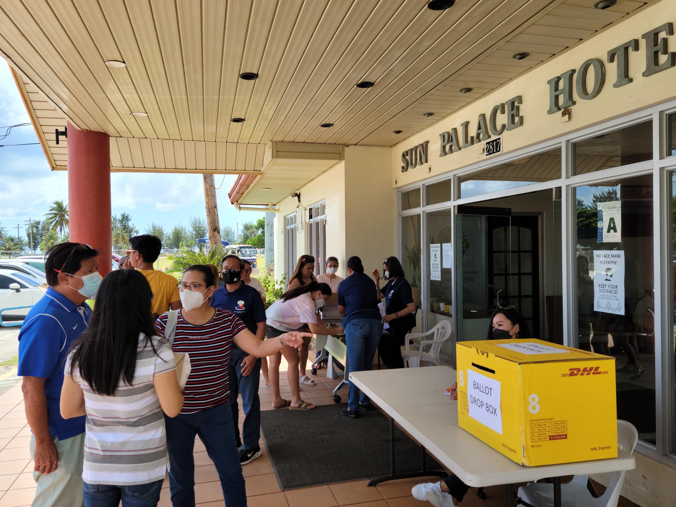 Filipinos on Saipan avail themselves of the consular services provided by a visiting Philippine Consulate General team from Guam on Monday at Sun Palace Hotel in Susupe. Registered absentee voters also cast their ballots.