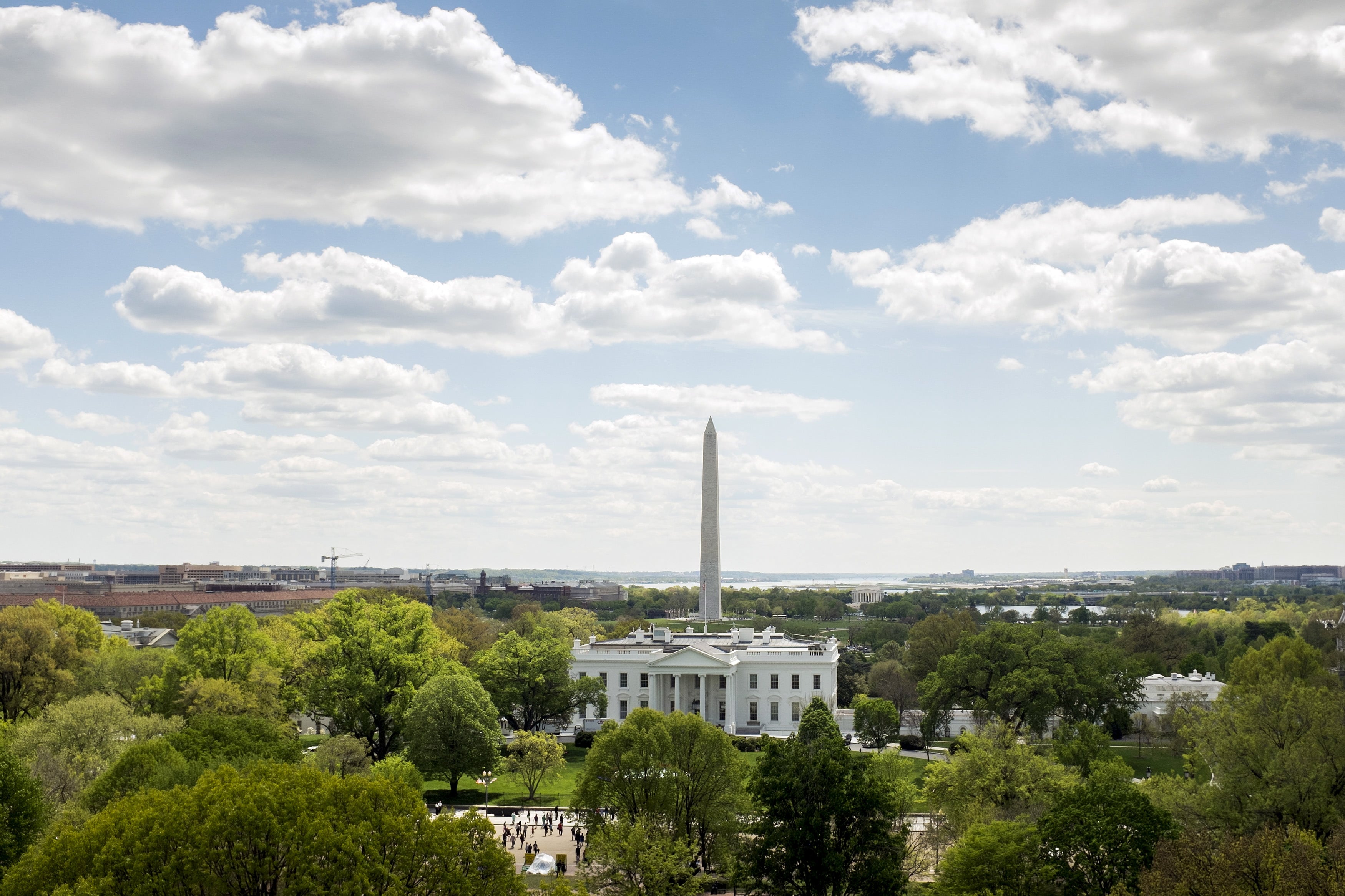 General view of the White House in Washington, D.C. on April 26, 2015.