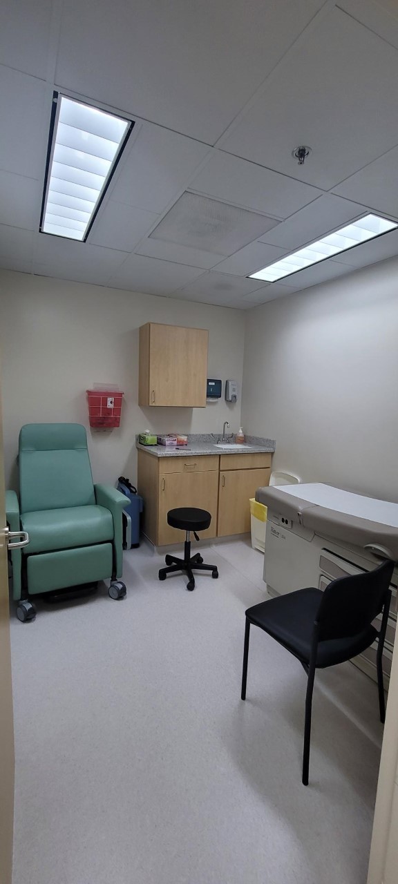 An examination room at the Northern Marianas Oncology Center.