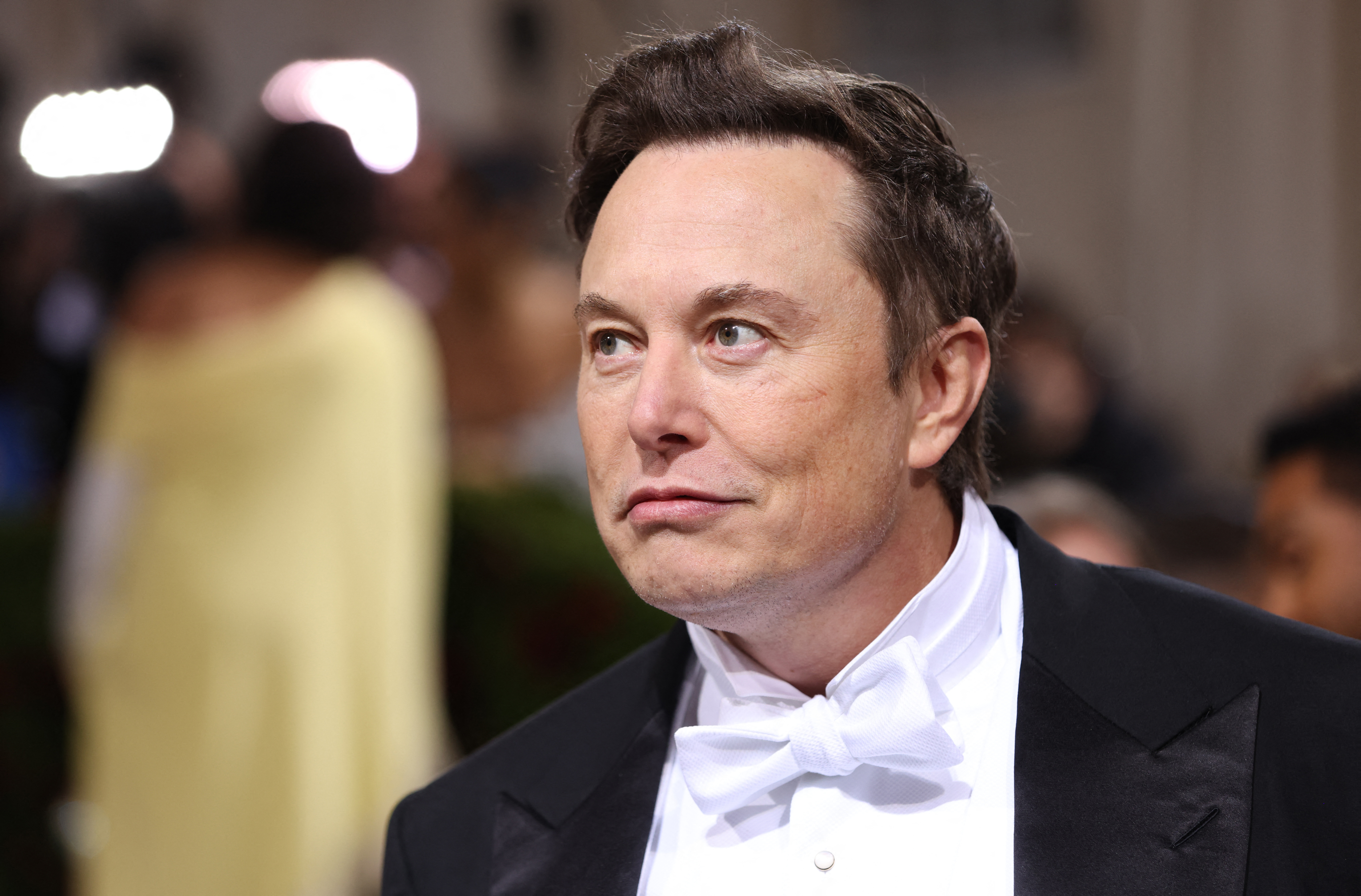 Elon Musk arrives at the In America: An Anthology of Fashion themed Met Gala at the Metropolitan Museum of Art in New York City, May 2, 2022.