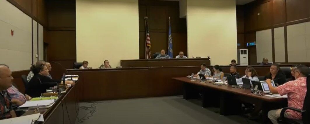 The House of Representatives holds a session at the Rota courthouse on Wednesday.