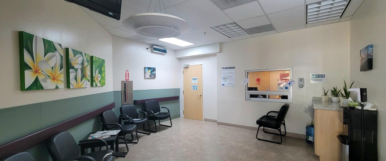 The waiting room of the Northern Marianas Oncology Center.