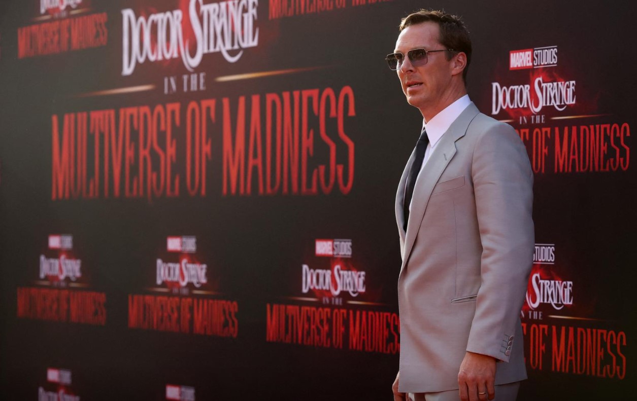 Cast member Benedict Cumberbatch attends the premiere of the film "Doctor Strange in the Multiverse of Madness" in Los Angeles, May 2, 2022.