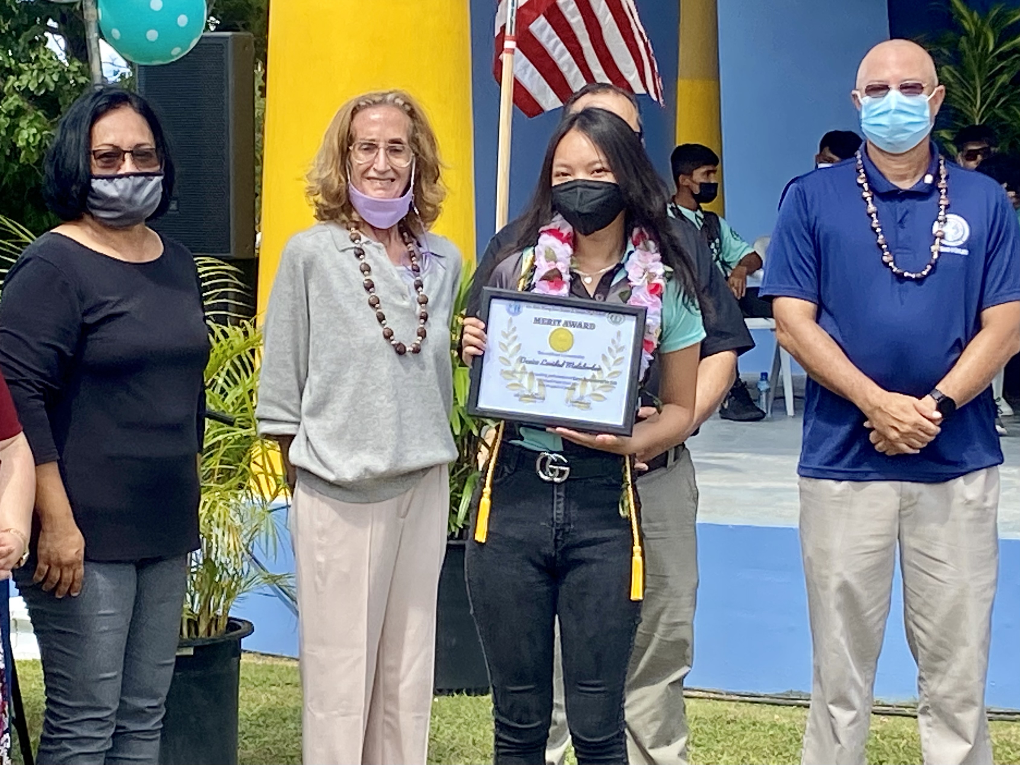Newly promoted  Danica Lovidad Malaborbor receives the subject award for Career Exploration-Fine Arts.