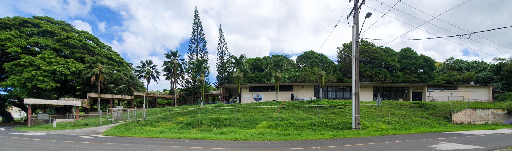 The closed F.Q. Sanchez Elementary School campus as seen Aug. 11, 2021 in Humåtak.