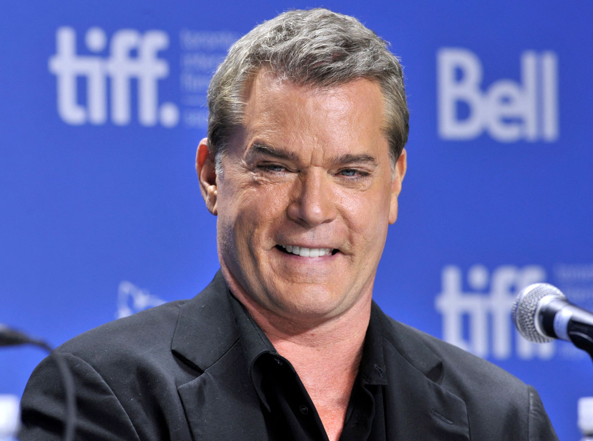 Actor Ray Liotta laughs during a news conference for the film "The Iceman" at the 37th Toronto International Film Festival, in Toronto, Canada on Sept. 10, 2012.