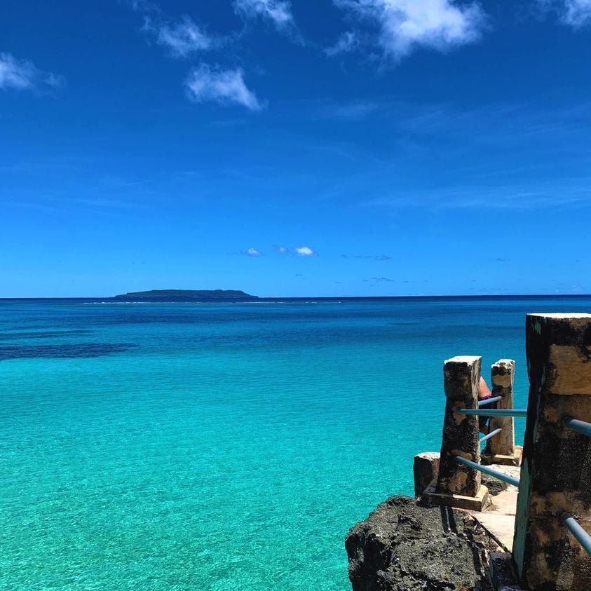 The entry of Tinian resident Steph Borja wins 3rd place and $200 cash in the “Capture Your Tinian Treasure” Facebook photo contest conducted by the Marianas Visitors Authority in May 2022 to highlight the island of Tinian.  Borja’s entry shows the island of Aguiguan photographed from Taga Beach in Tinian.