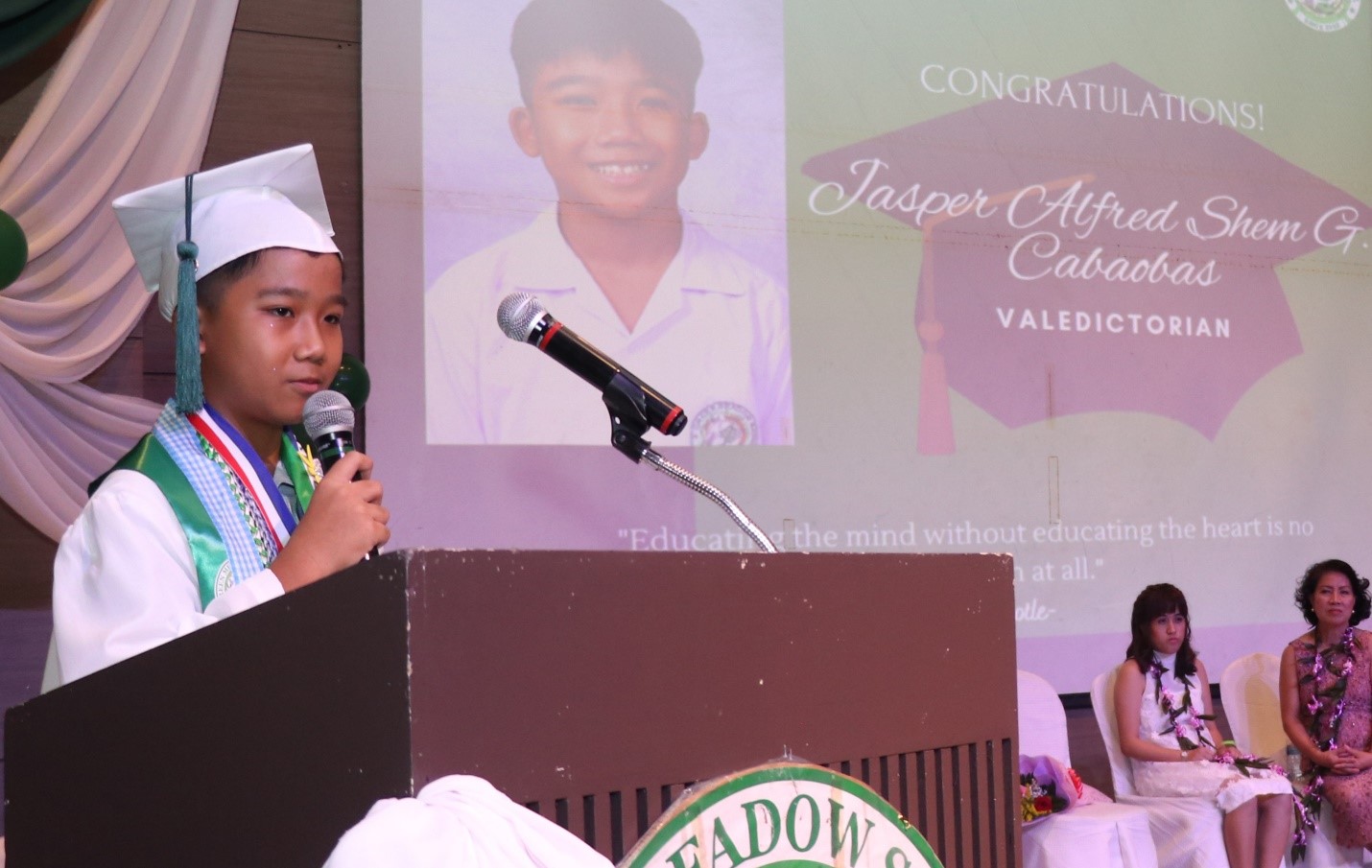 5th grade valedictorian Jasper Alfred Shem G. Cabaobas received the following recognition: Most Responsible, Best in Extra-Curricular Activities, Academic Excellence Award, 2nd Runner up in Schoolwide Spelling Bee, Student of the Month of September and May, Perfect Attendance, Leadership Award, and Principal’s Award.   