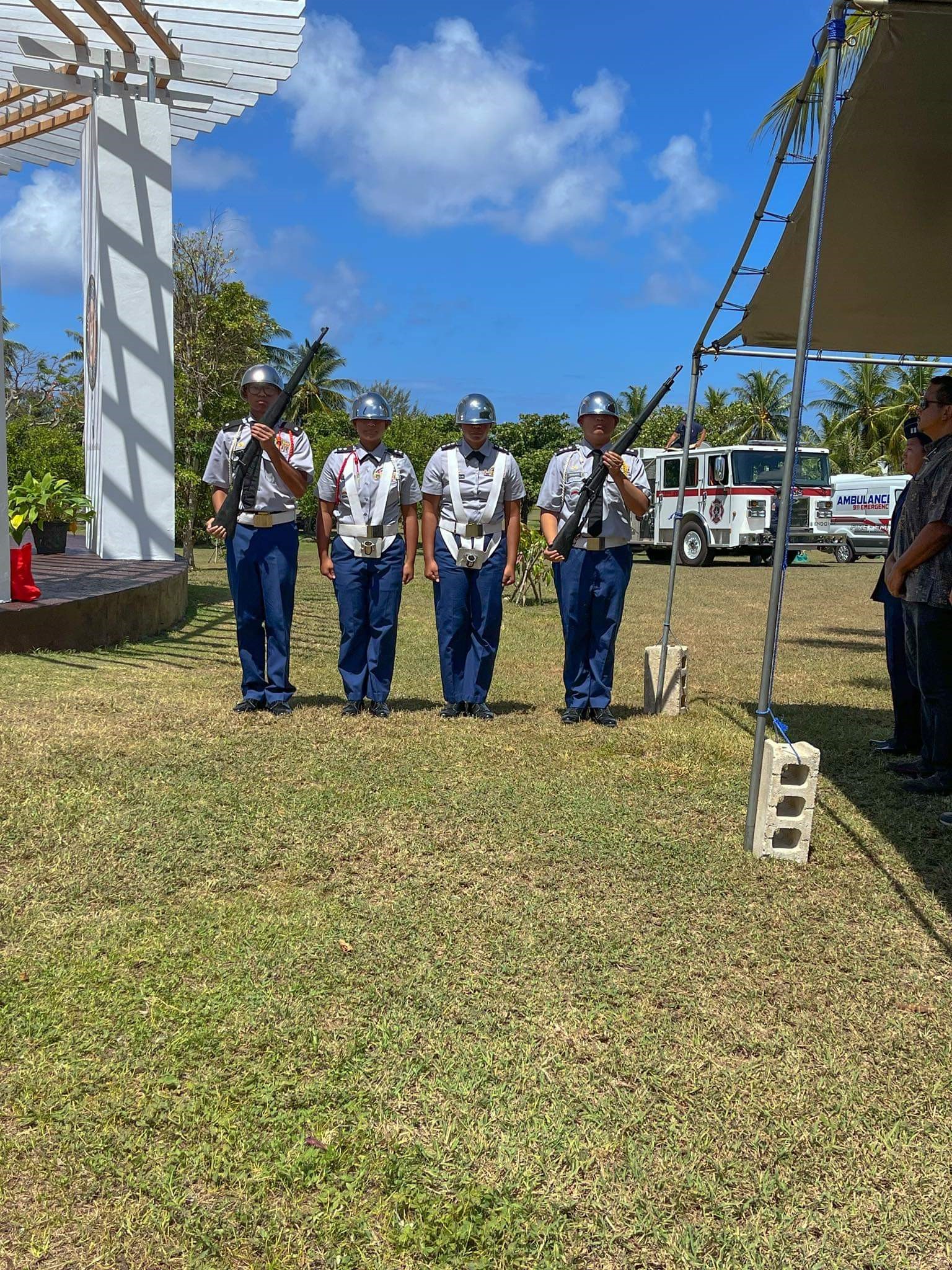 Tinian JROTC Color Guard