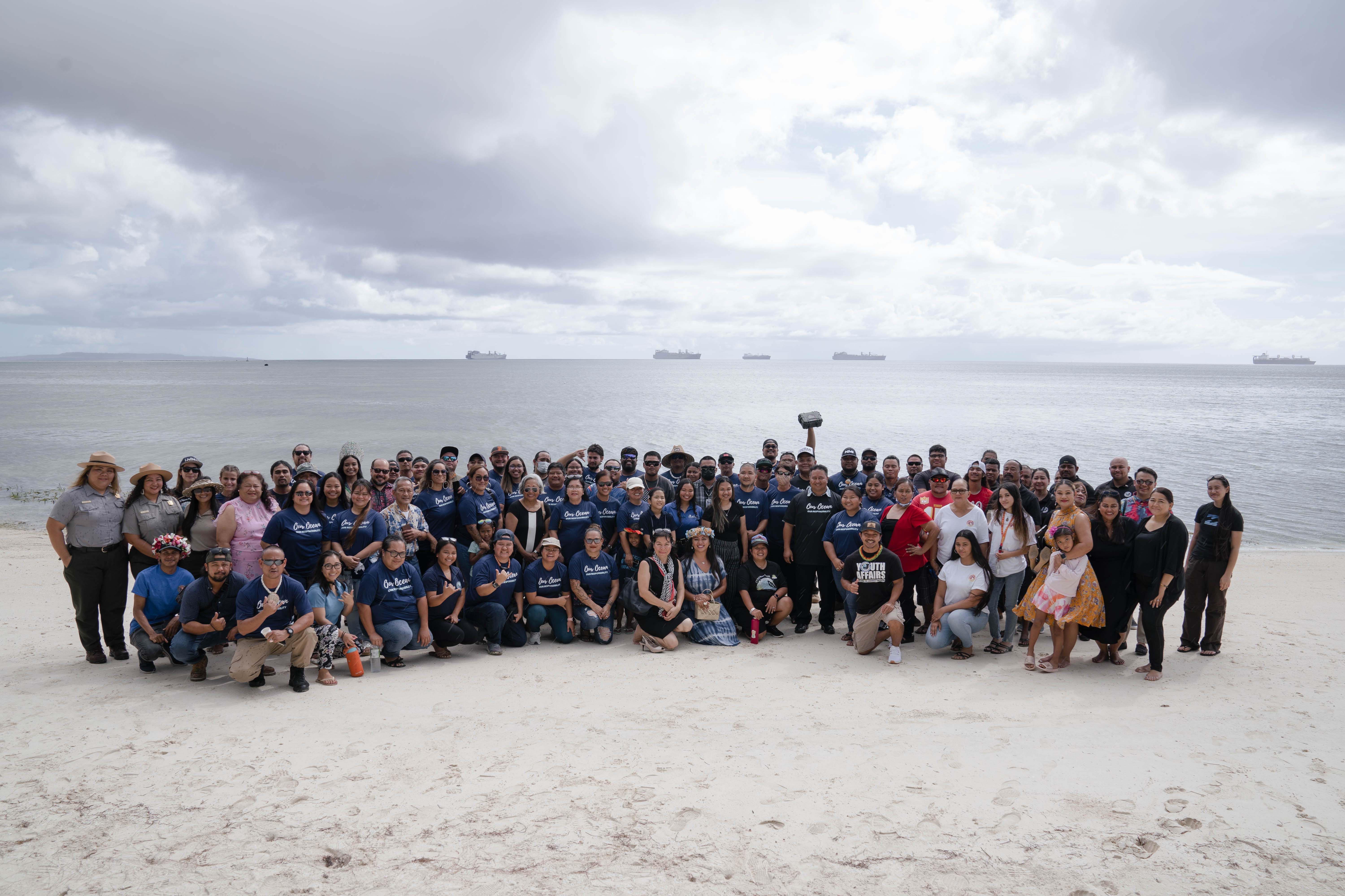 Governor Ralph DLG Torres poses for a photo with officials of environmental agencies,  advocates, lawmakers and other members of the community after proclaiming June as CNMI Ocean Month and June 8, 2022 as CNMI Ocean Day.
