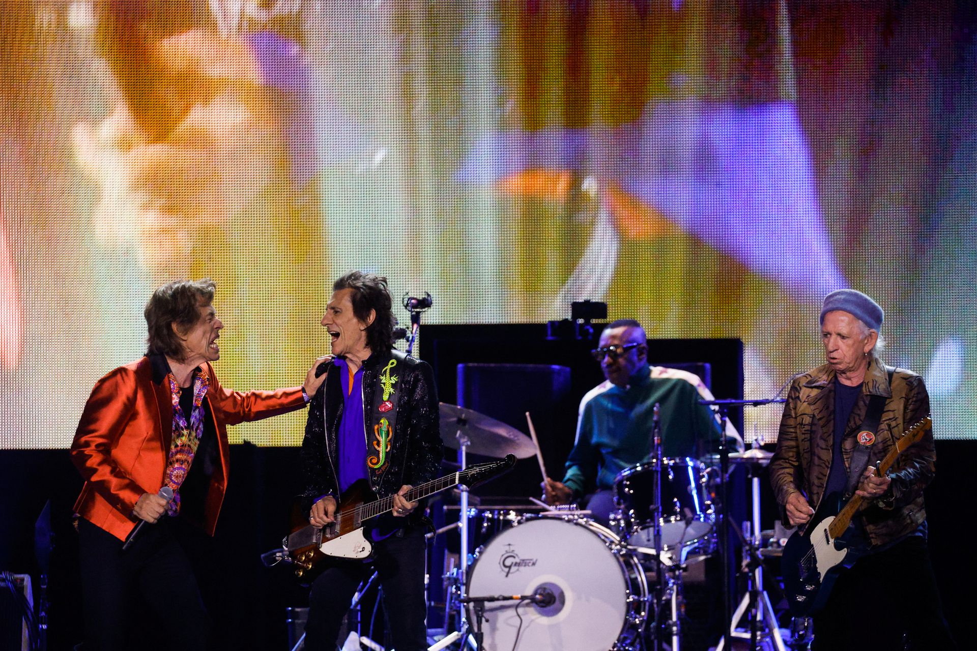 The Rolling Stones perform during the kick off concert of the "SIXTY Stones Europe Tour 2022" at the Wanda Metropolitano Stadium in Madrid, Spain, June 1, 2022.