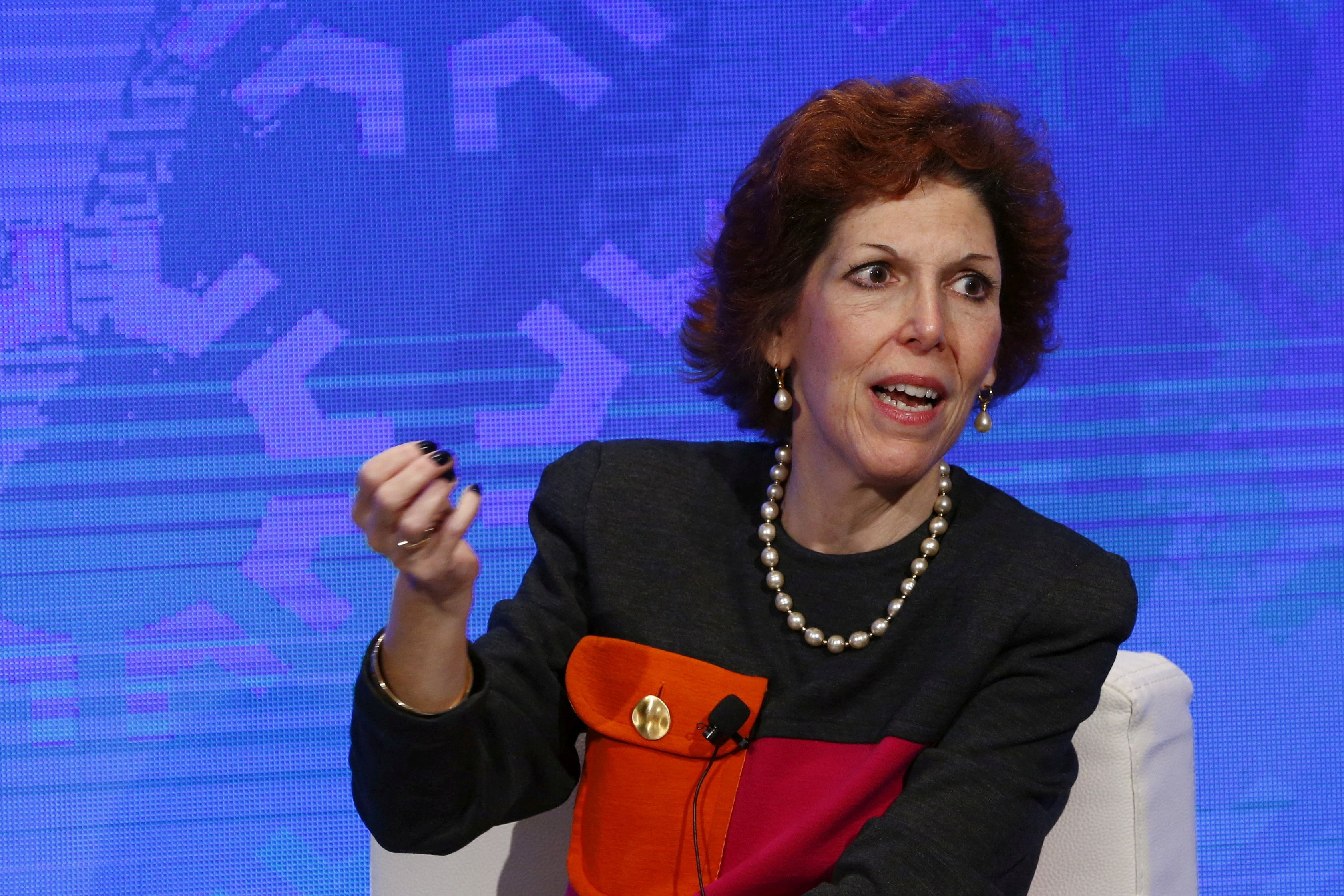 Cleveland Fed President Loretta Mester takes part in a panel convened to speak about the health of the U.S. economy in New York on Nov. 18, 2015.