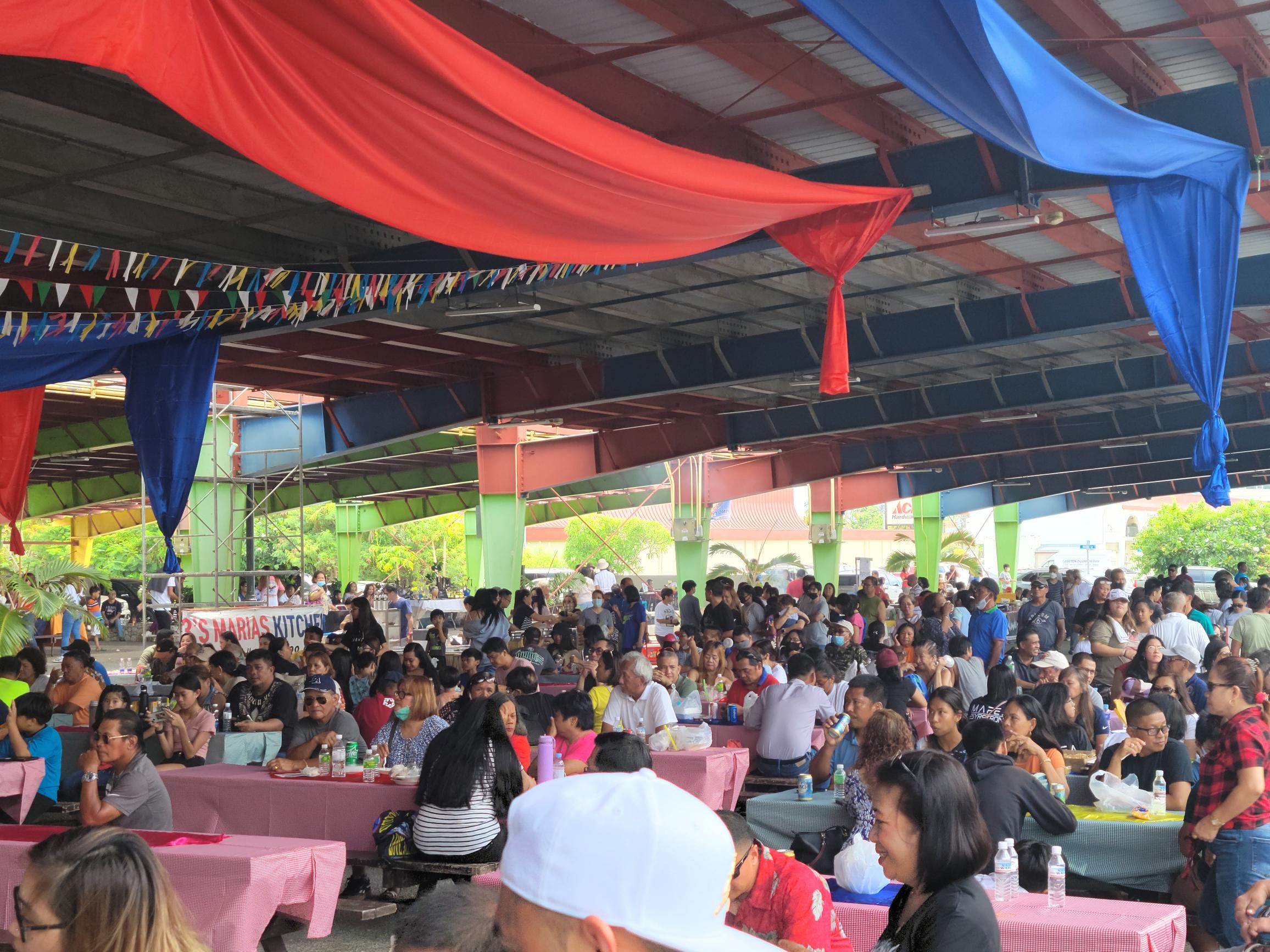 Filipino community members gather at Marianas Business Plaza for “Pistang Pinoy” on Sunday.
