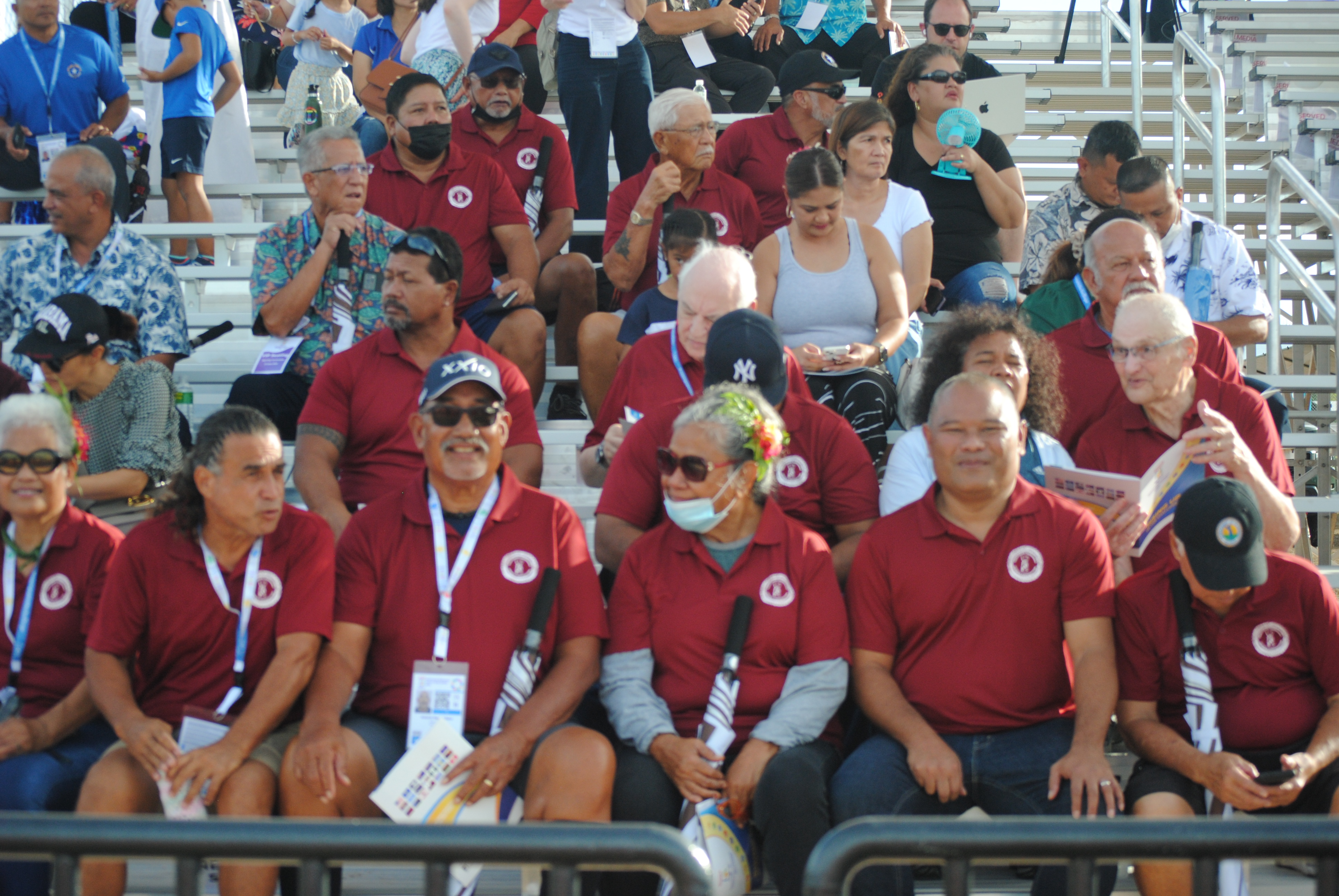 The NMI Hall of Famers were among the audience during  the opening ceremony of the 2022 Pacific Mini Games at the Oleai Sports Complex on Friday.