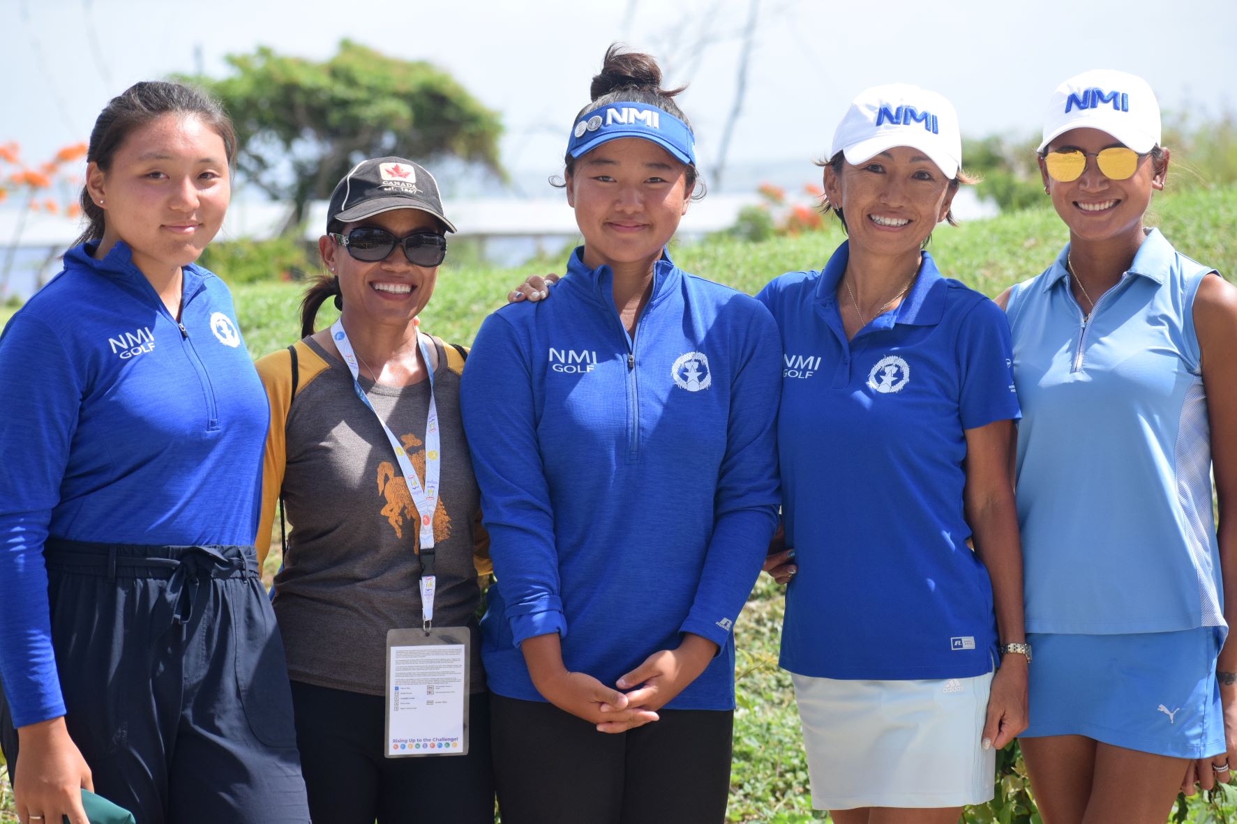 The NMI's Zhimin Jin, center, with her team mates Soarin Oh, Niramai Koebel, Yuko Togawa and Rose Rohringher.