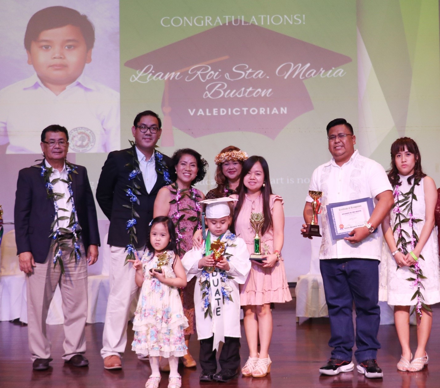 In his valedictory address, Liam Roi S. Buston, Kinder 5 in Chalan Kiya, said, “For our future, the best foundation is education. In GMS learning is fun.”