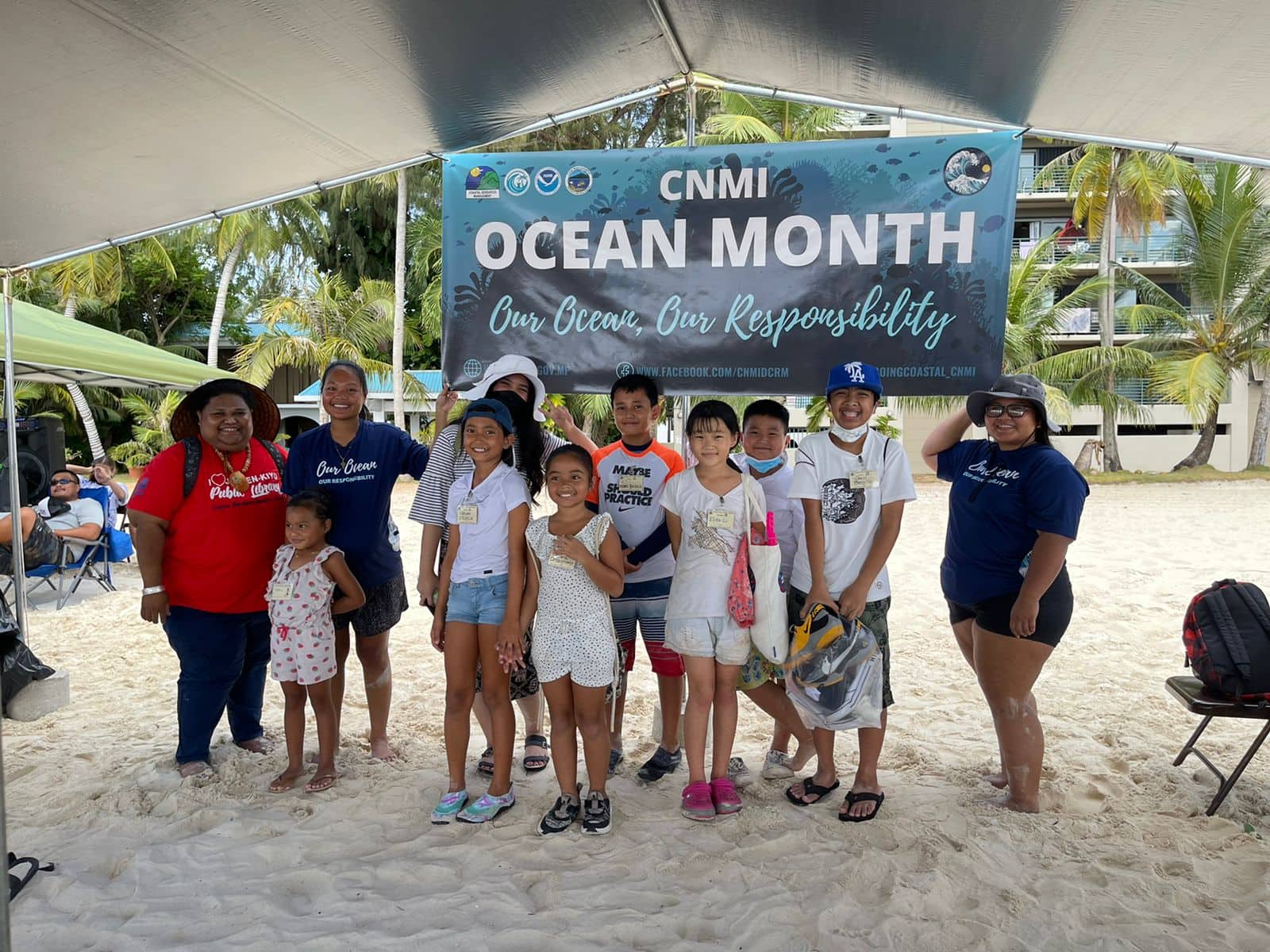 Winning first prize in the  sand sculpting competition held on June 8, CNMI Ocean Day,  in the beach area near Sandy Beach Homes in Chalan Kanoa was the “Bikini Bottom” entry of Stephan Li, Elita Li, Keoni Ruszala, Leilani Ruszala, Keara Crisostomo, David Bercilla, Miranda Marian and Valerie Naputi. The competition was organized by the Joeten-Kiyu Public Library  as part of its summer reading program for children, and the Division of Coastal Resource Management.