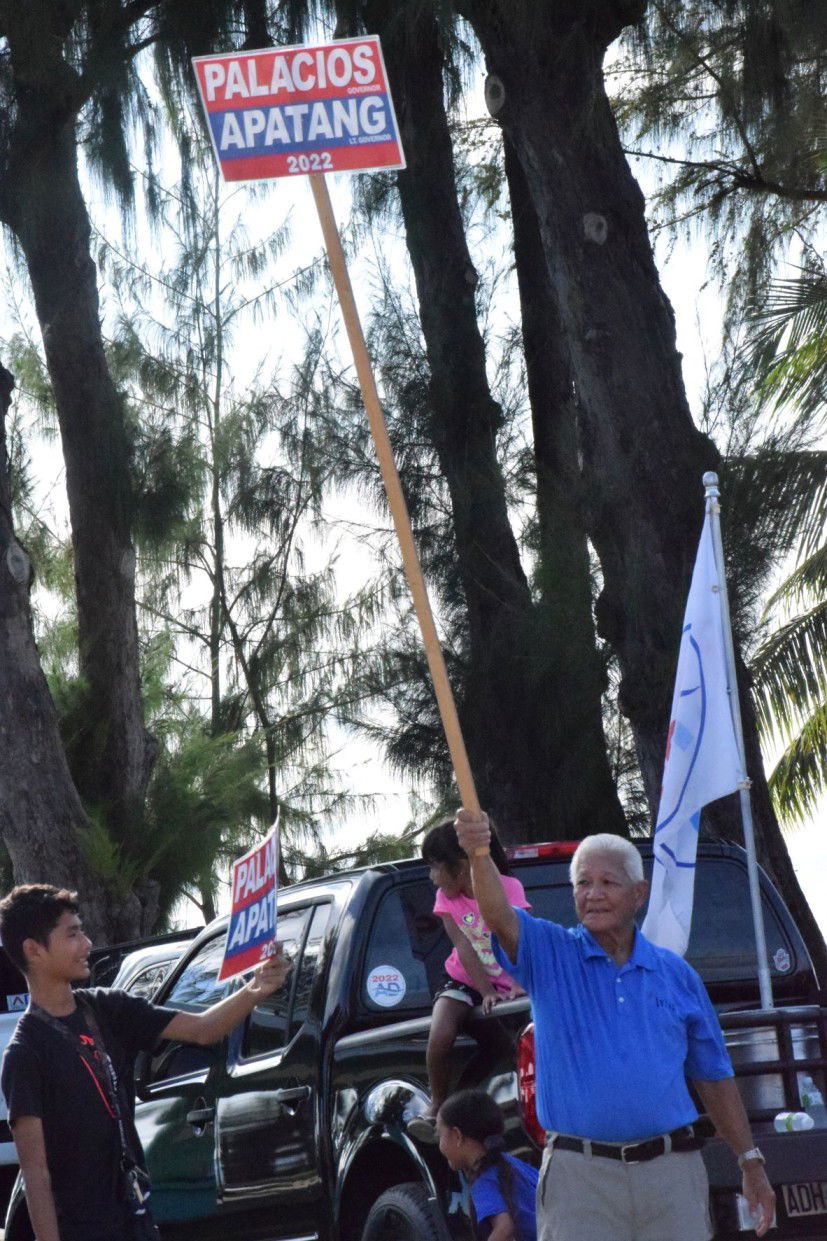 Retiree Antonio Cabrera is a proud Palacios-Apatang supporter.