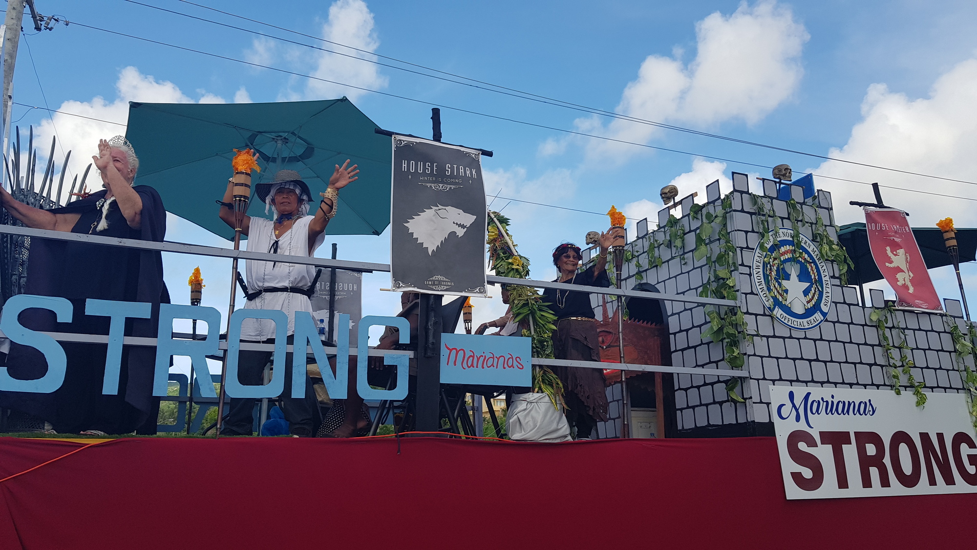 The DCCA-Office on Aging float participates in the Liberation Day parade on July 4, 2019.