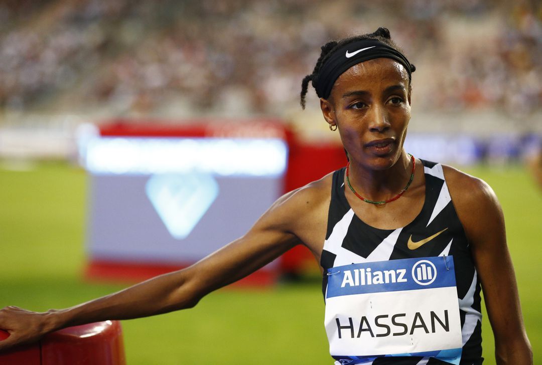 The Netherlands' Sifan Hassan before the women's 1 mile at the King Baudouin Stadium, Brussels, Belgium on Sept. 3, 2021