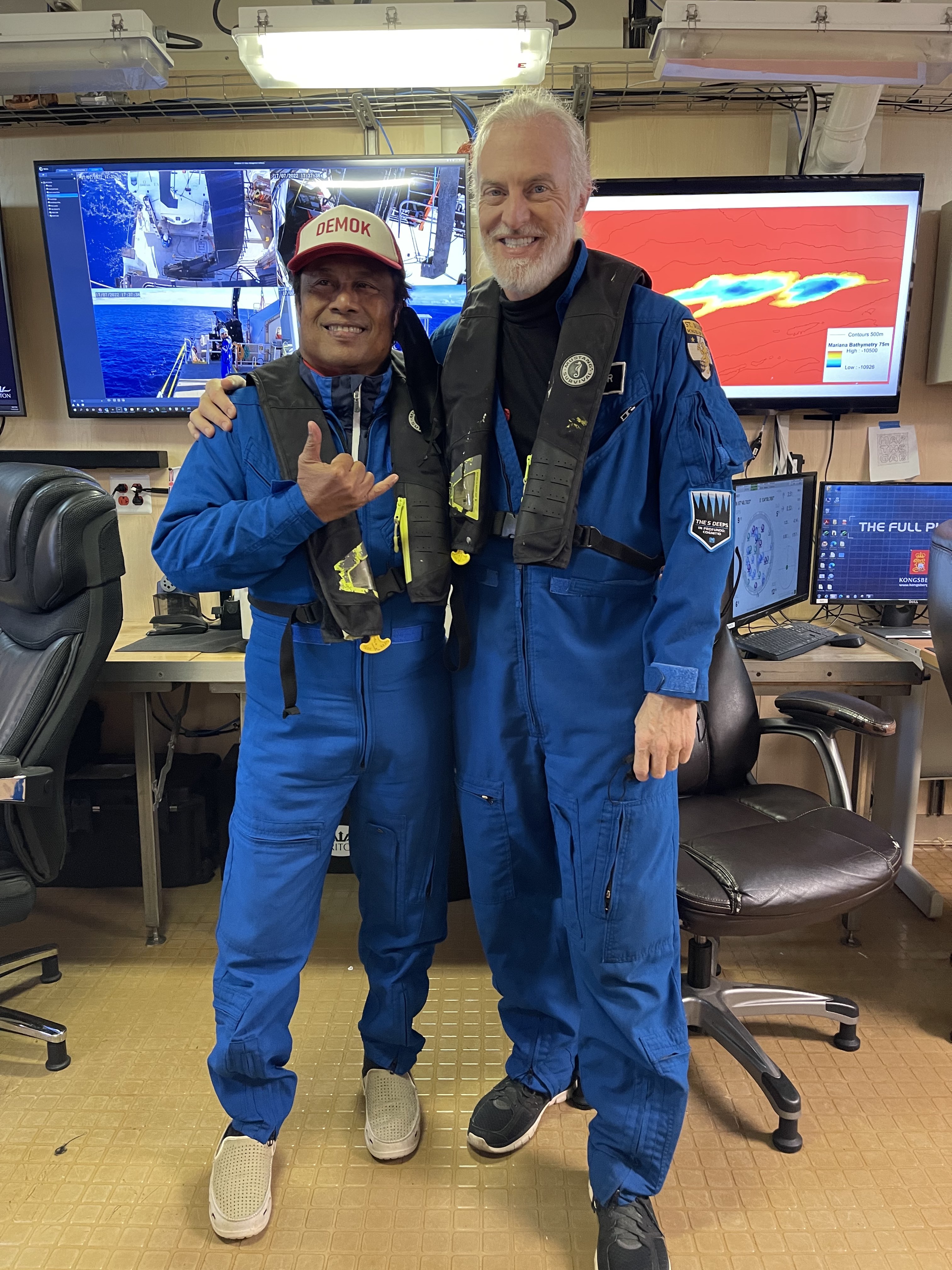 Former Palau President Tommy Remengesau Jr.  and Victor Vescovo are ready to go.