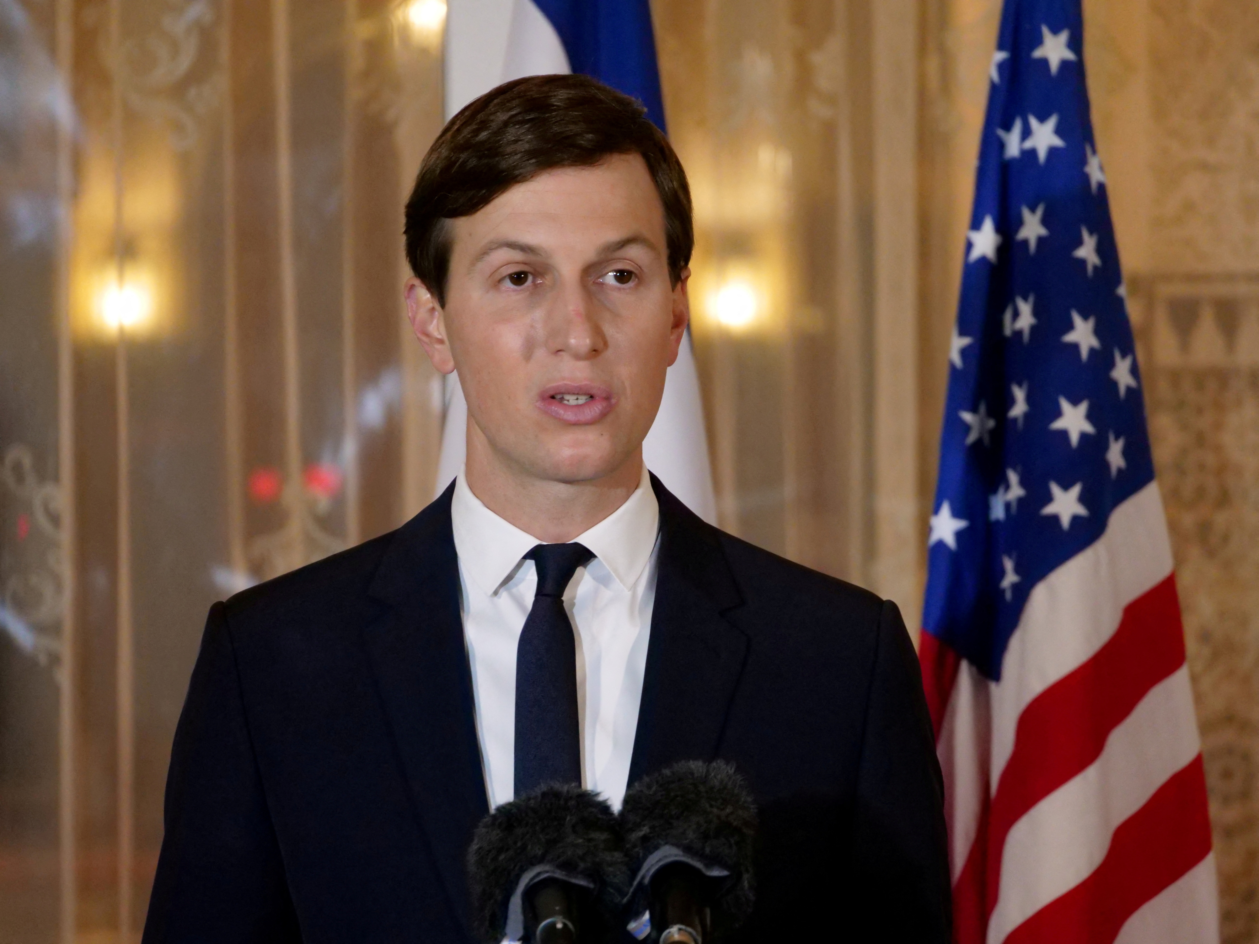 White House Senior Adviser Jared Kushner, who accompanied an Israeli delegation, speaks during a visit to Rabat, Morocco on Dec. 22, 2020.