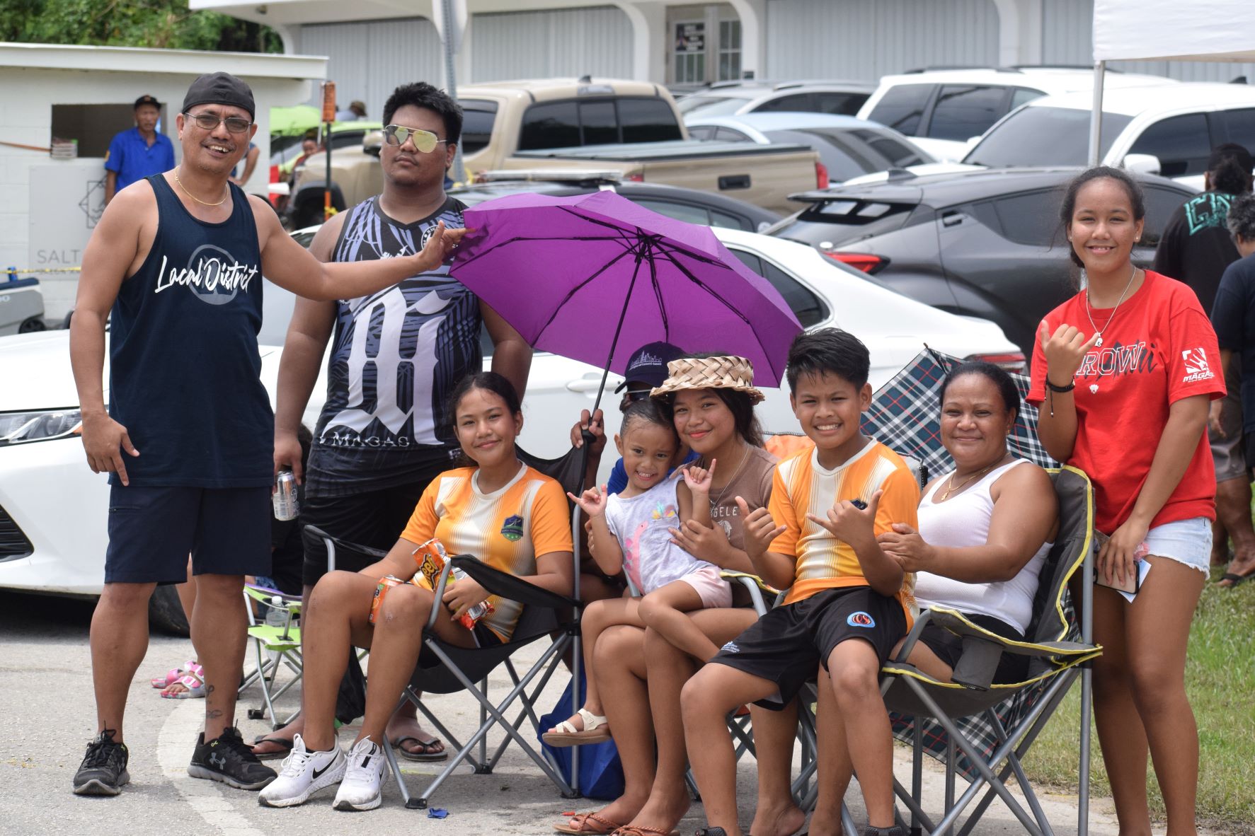 Variety reporter Bryan Manabat and family spend time together to watch the parade.