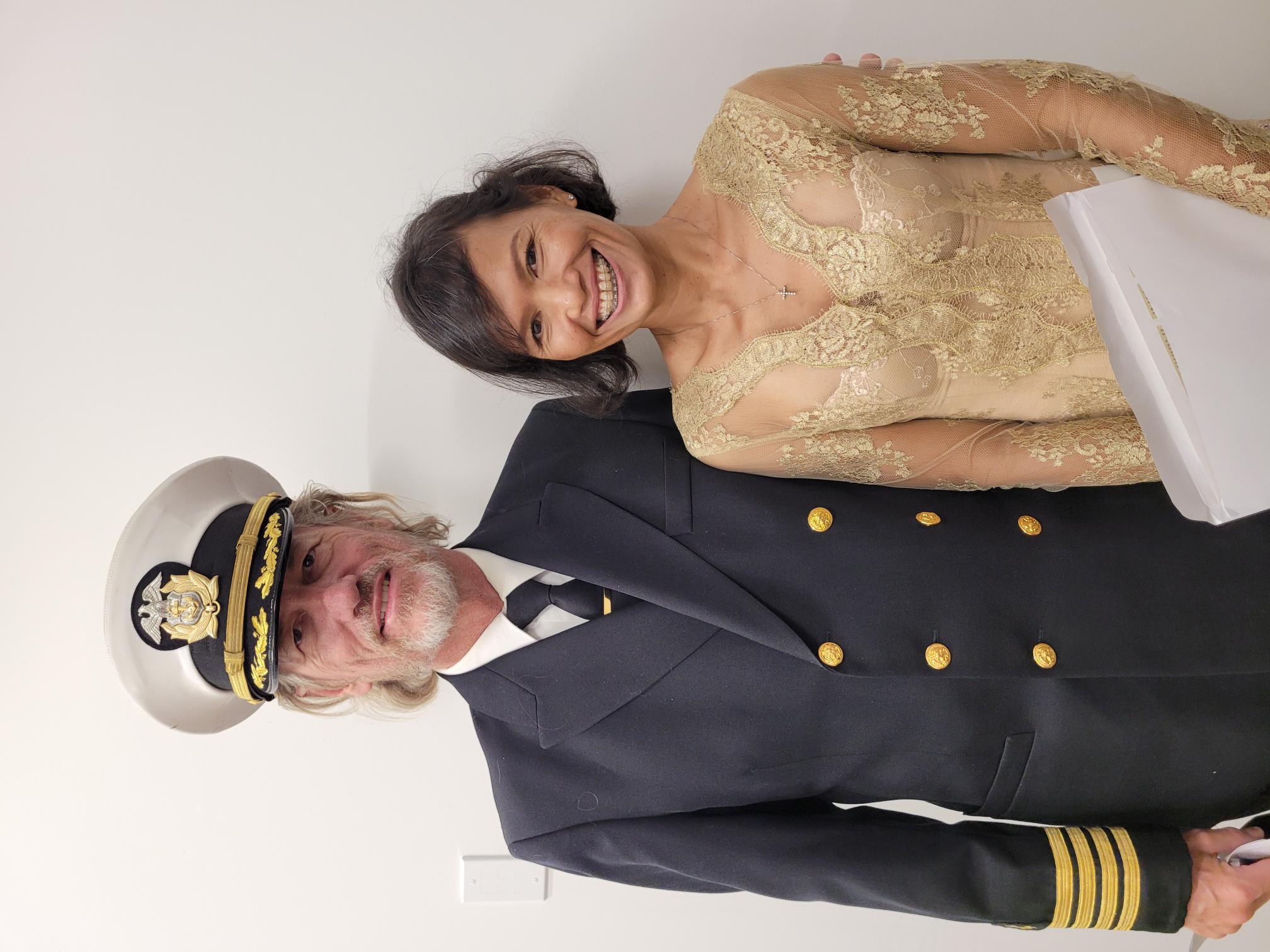 Betty Nora Swasty Sirait and husband, retired U.S. Navy Reserve Capt. Michael W. Bacher.