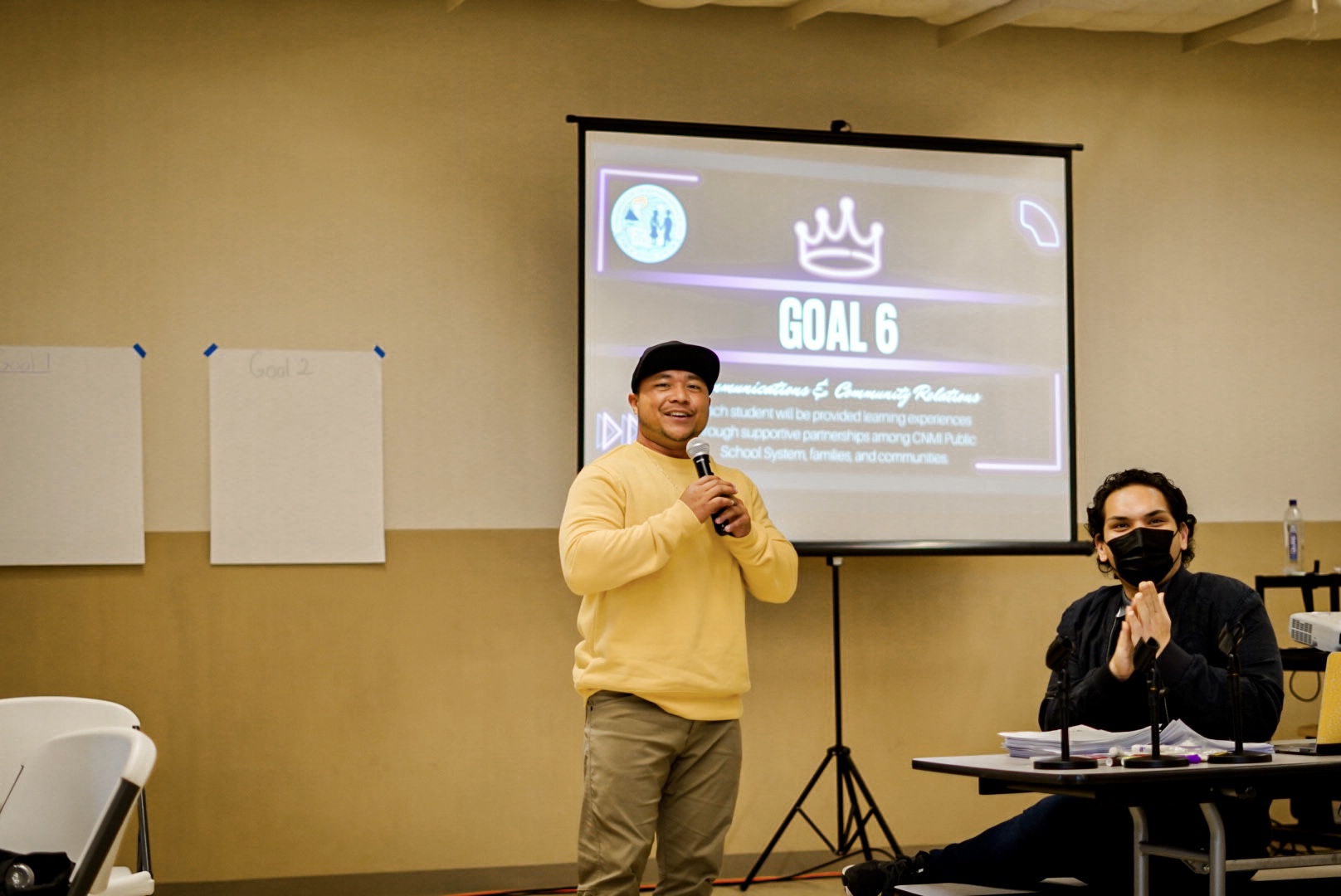 Kagman High School Principal Ben Jones and Marianas High School Vice Principal Romolor Orsini.