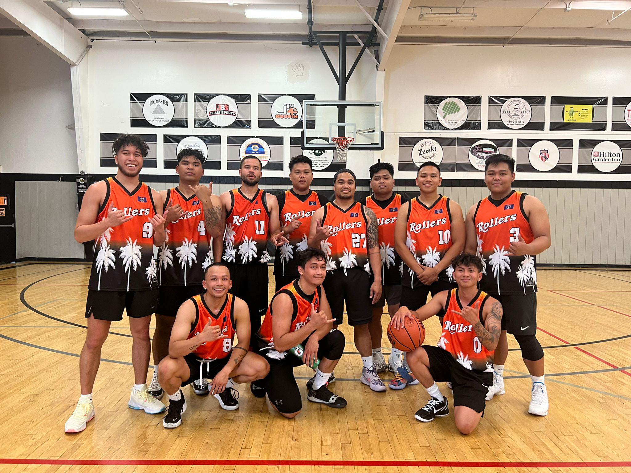 The NMI Rollers  pose for a photo at the 2022 Arizona Asian Pacific Islander Basketball Tournament in Arizona.