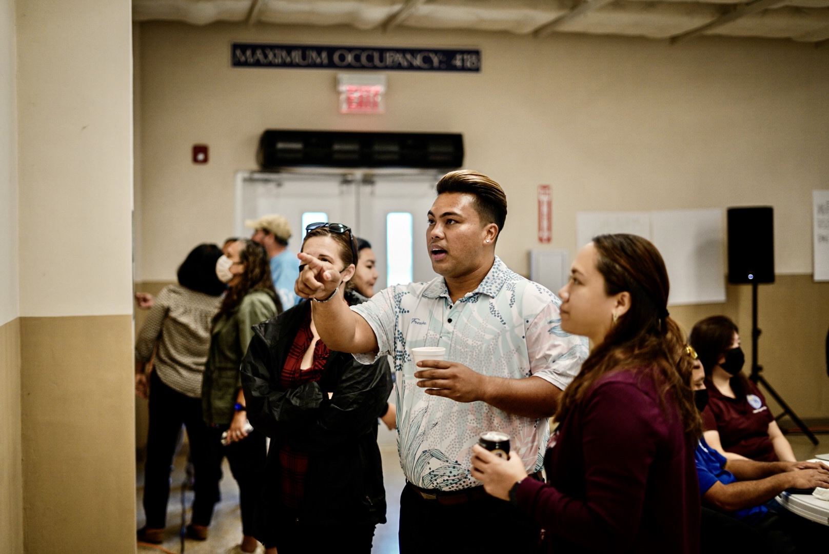 San Vicente Elementary School Vice Principal Anna Guerrero, Dr. Bobby Cruz, director of instructional technology & distance education program, and Dr. Annette Pladevega Sablan, state longitudinal data system program director.